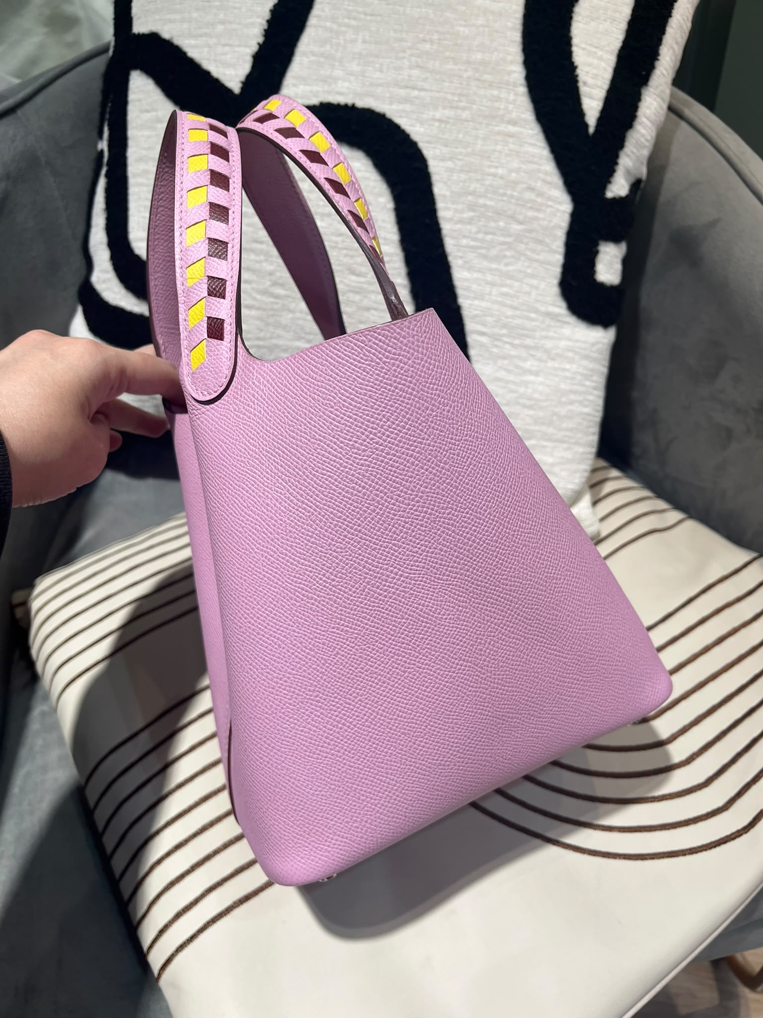 Hermes Picotin 18,錦葵紫STAMP D 特別限量款 Tressage de Cuir 系列Epsom 牛皮， 100%Authentic ,95%new ☑️Key lock ☑️dust bag 