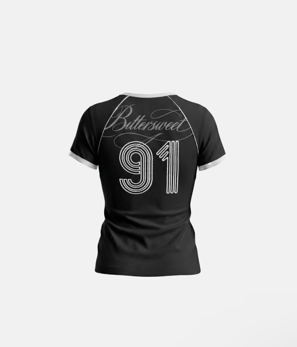 BADBLOOD新款[w-tee26-156] 90s Vintage Club Crewneck Jersey T-Shirt - Black