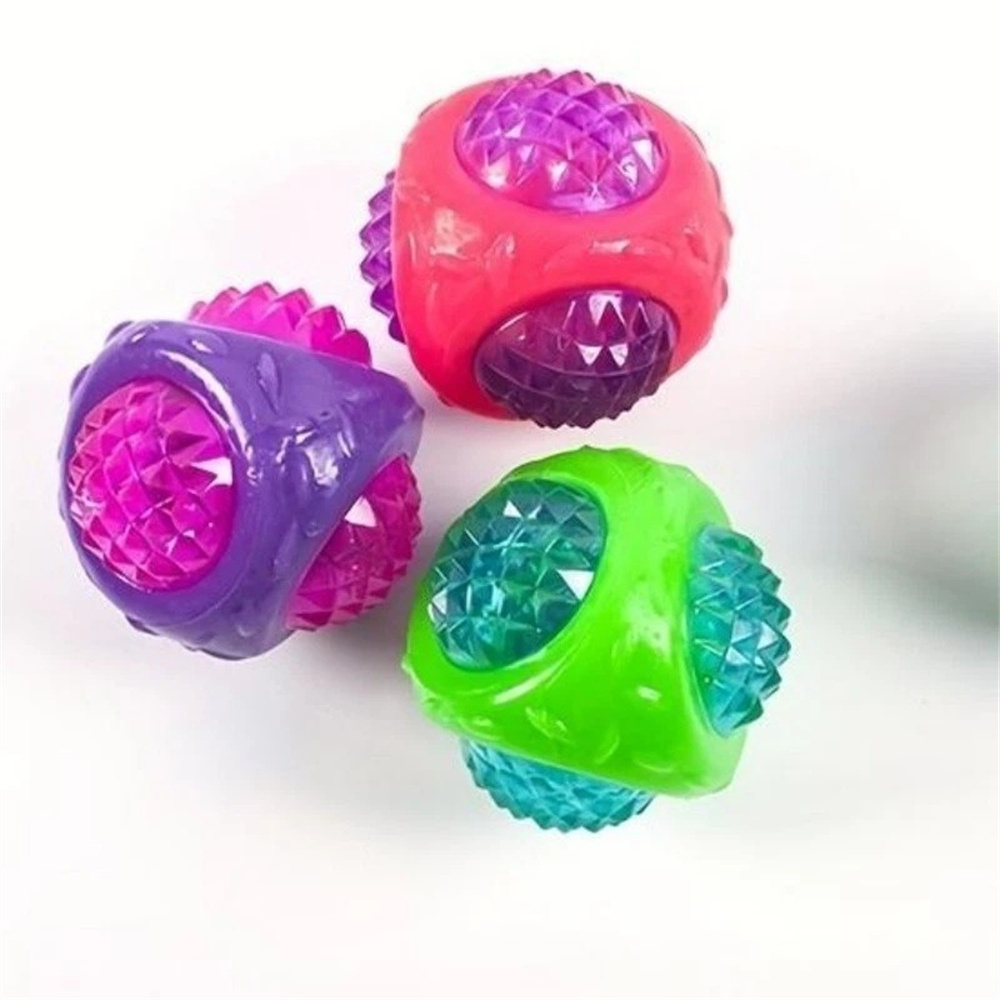 耐咬磨牙發光鑽石寵物玩具 紅色 UB0256