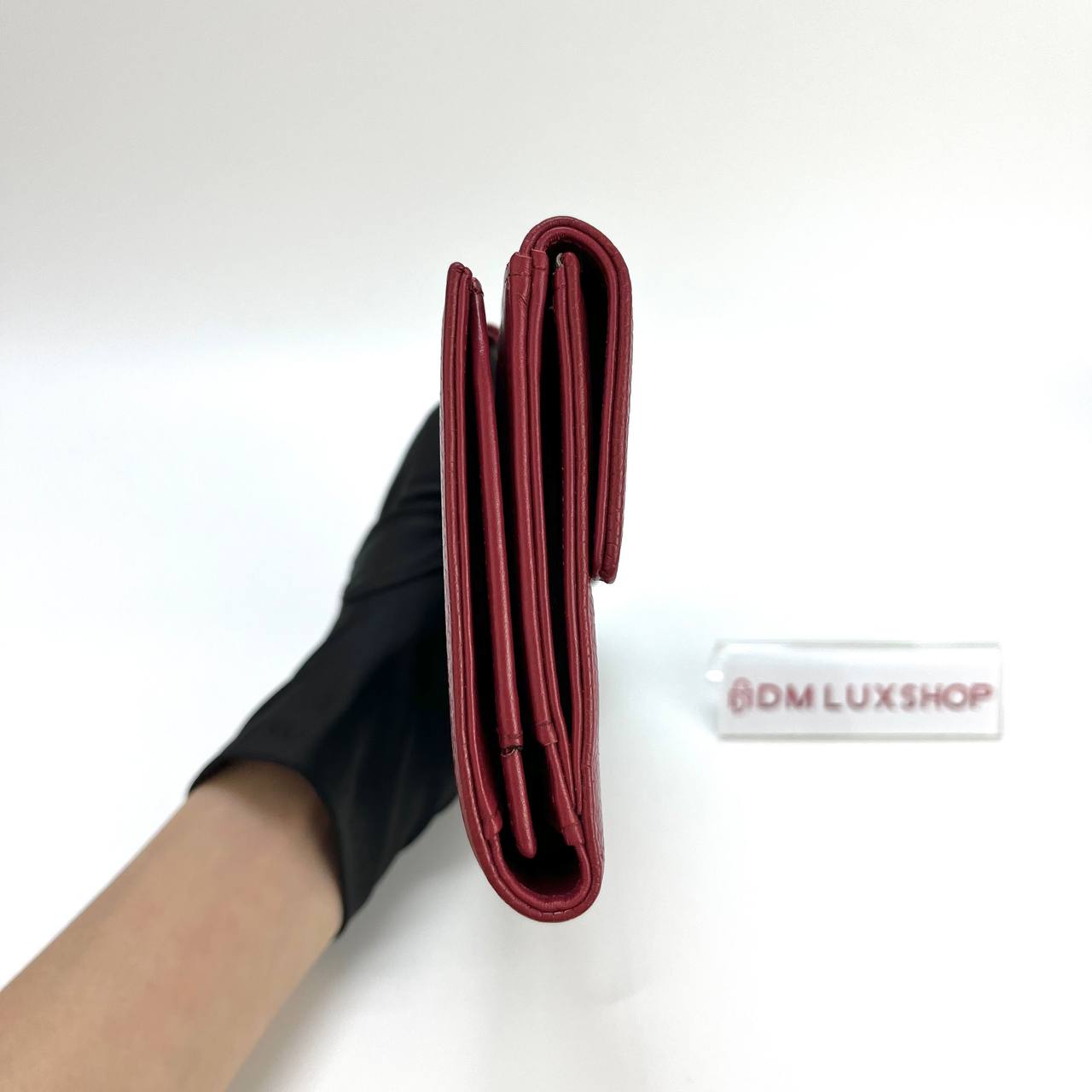 Chanel Red Caviar Timeless CC Flap Wallet SHW (Serial 16, Y: 2012)