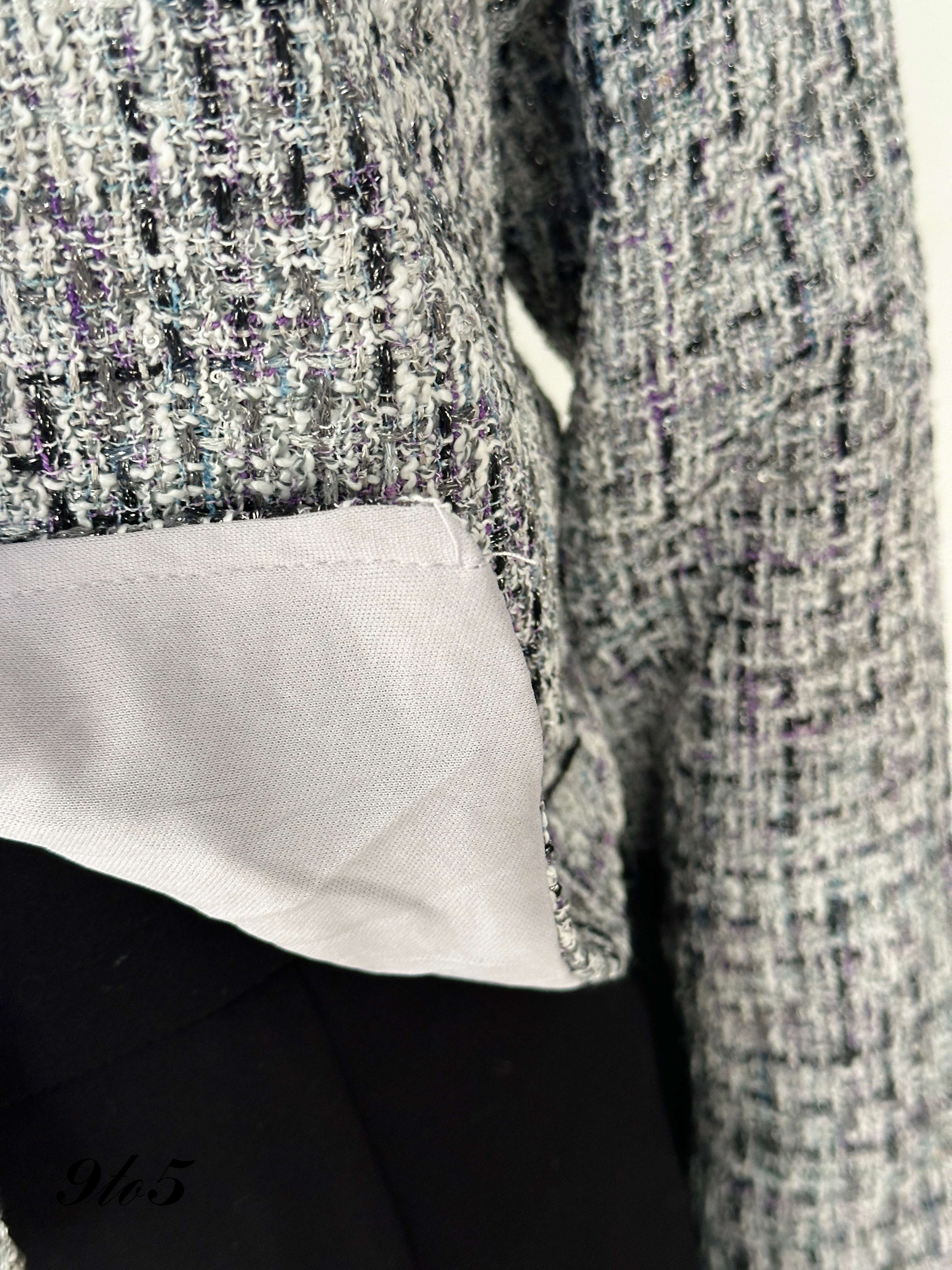 T3938 Tweed Cheongsam Top - 3 Colors