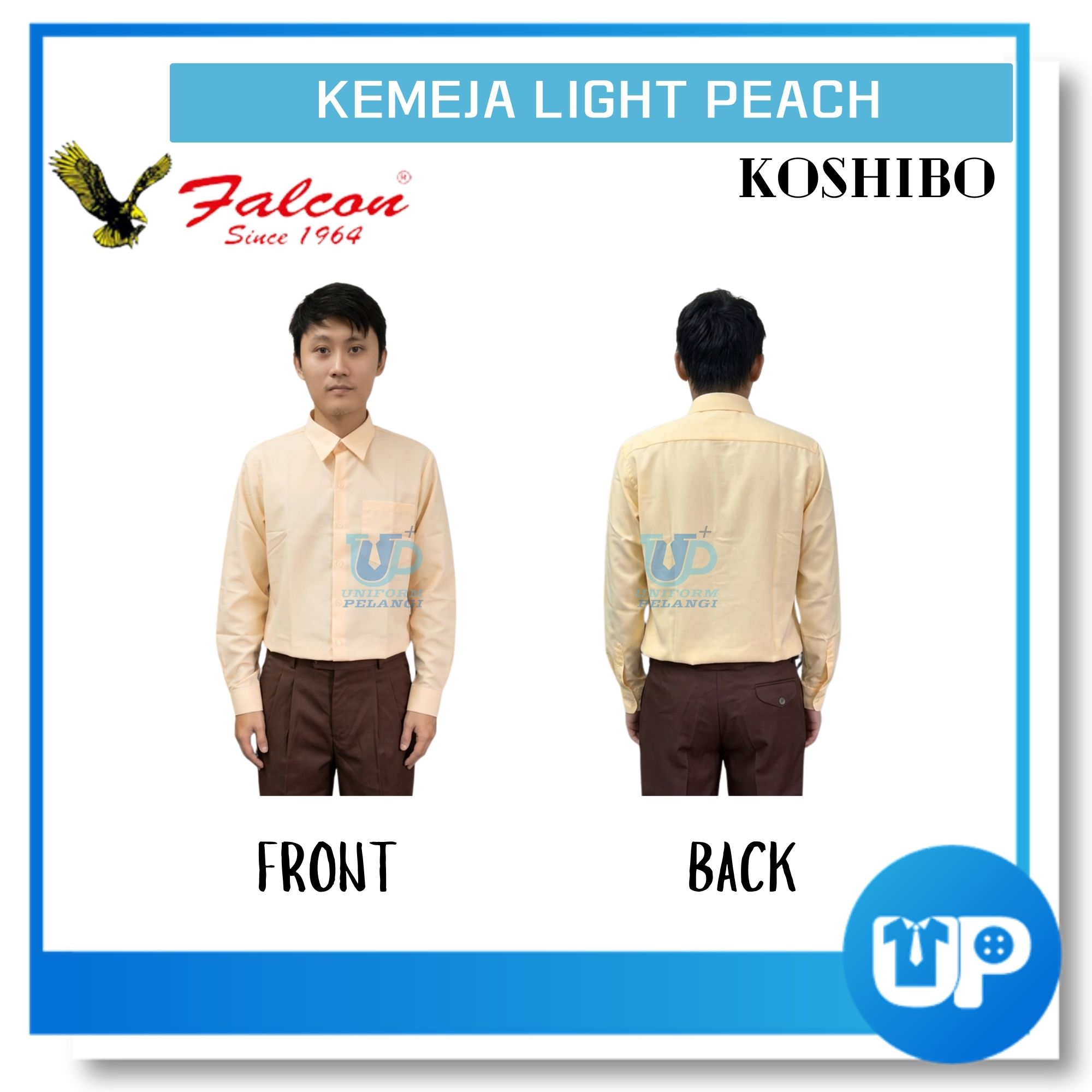 Falcon MRSM Light Peach Baju Kurung Kain Cotton Koshibo Uniform Sekolah Baju Sekolah