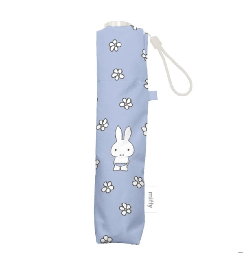 🐰Pre Order  - miffy 晴雨兼用超軽量 100 % 防 UV 縮骨傘 "藍色花花 Undee Miffy"   ( 📦 第一批 大約4月底到貨, 若遇到缺貨或其它因素貨期會延遲 ）
