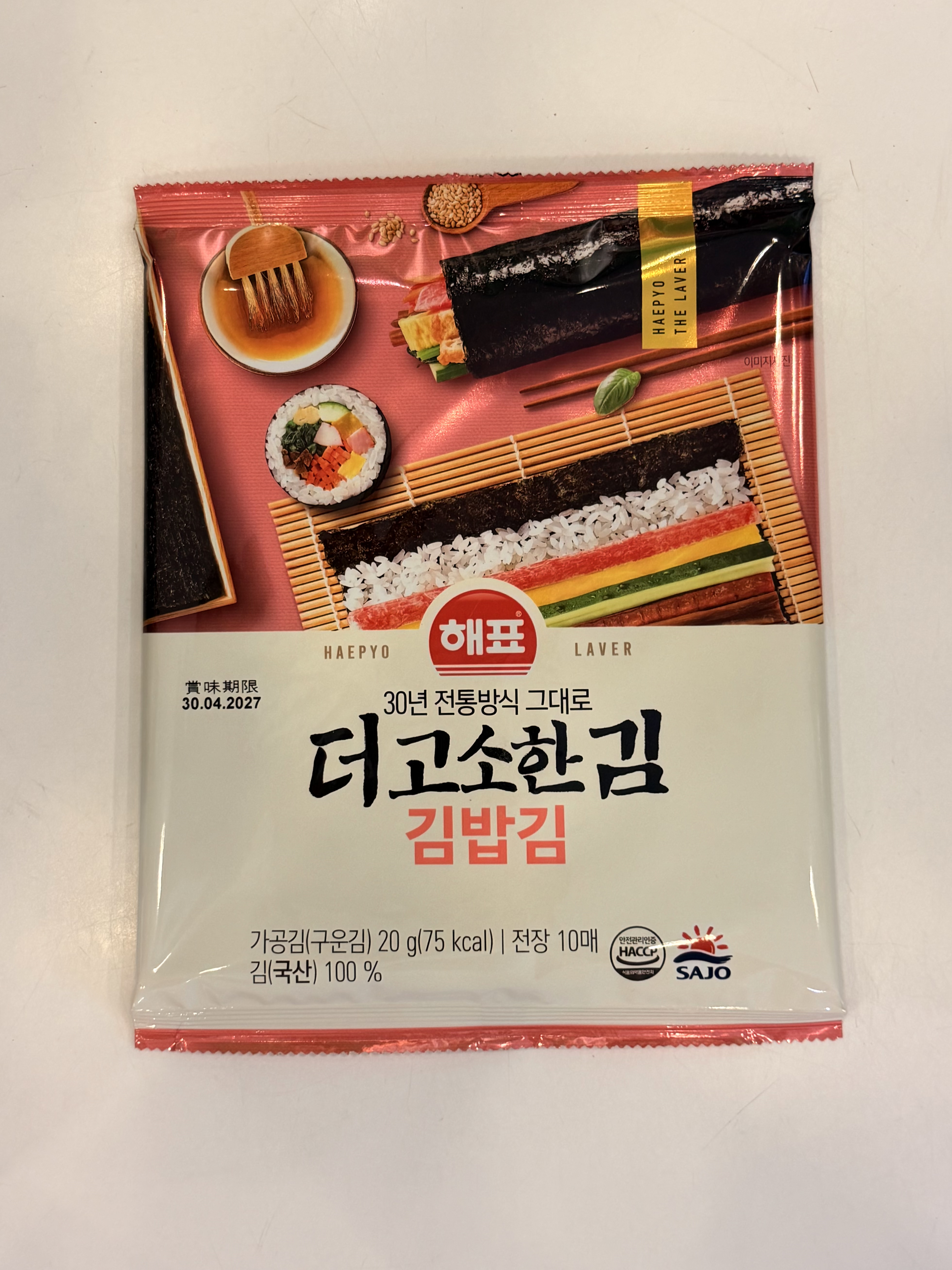 韓國 三祖金 壽司紫菜 20g - 1[包
