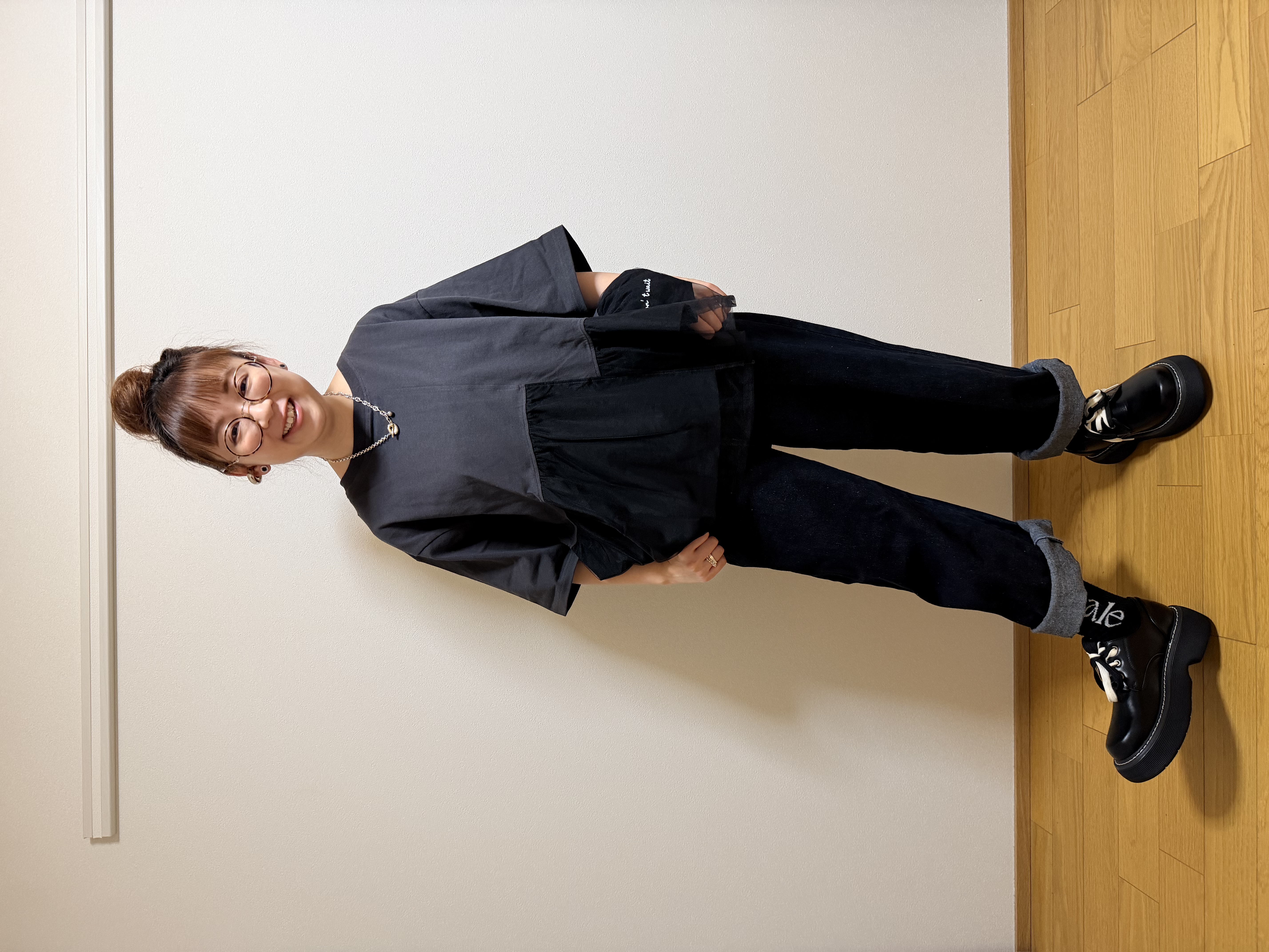 日本拼款紗紗衫