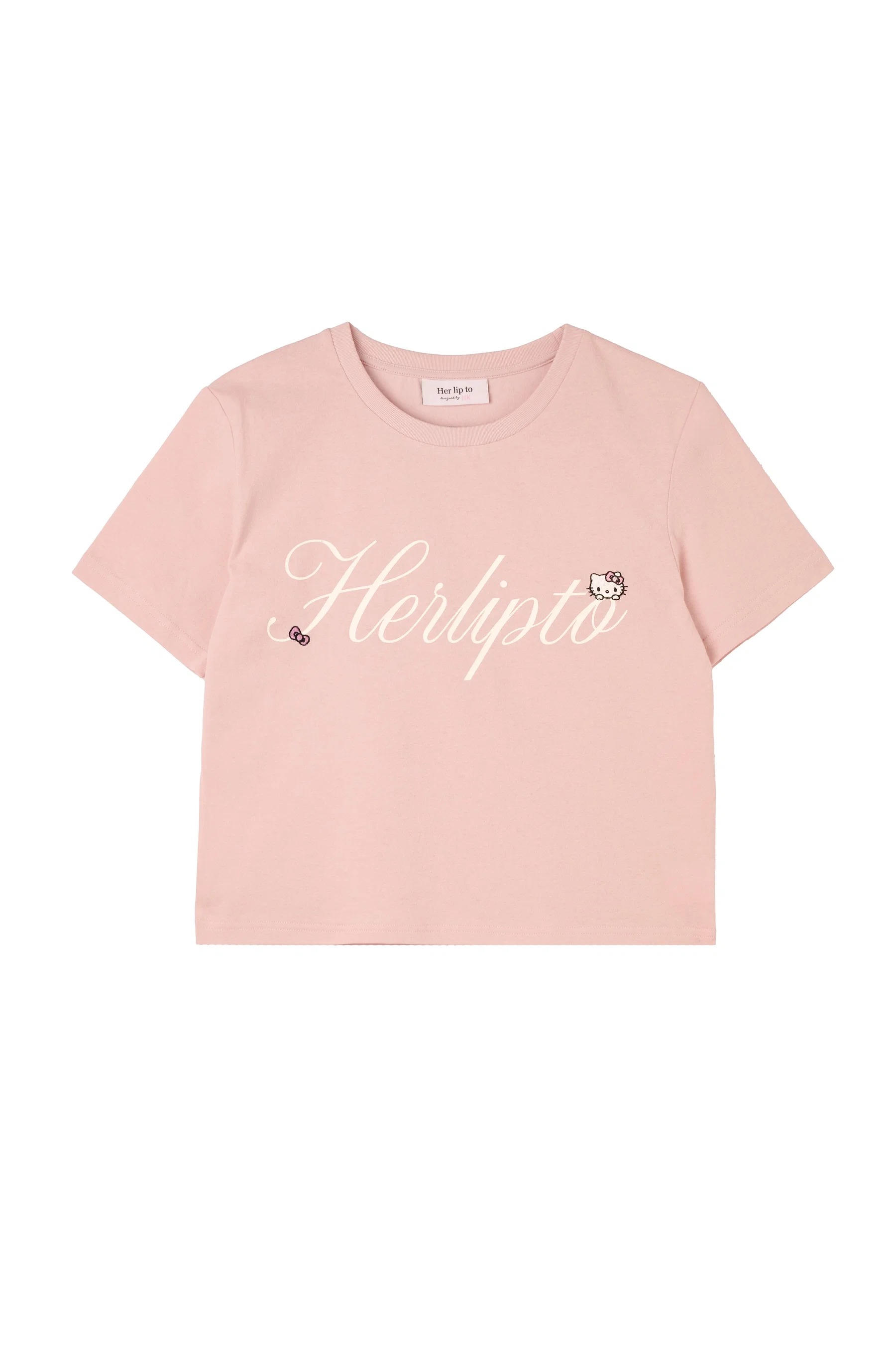 🎀【預訂】Her lip to × Kitty Front Logo Tee R