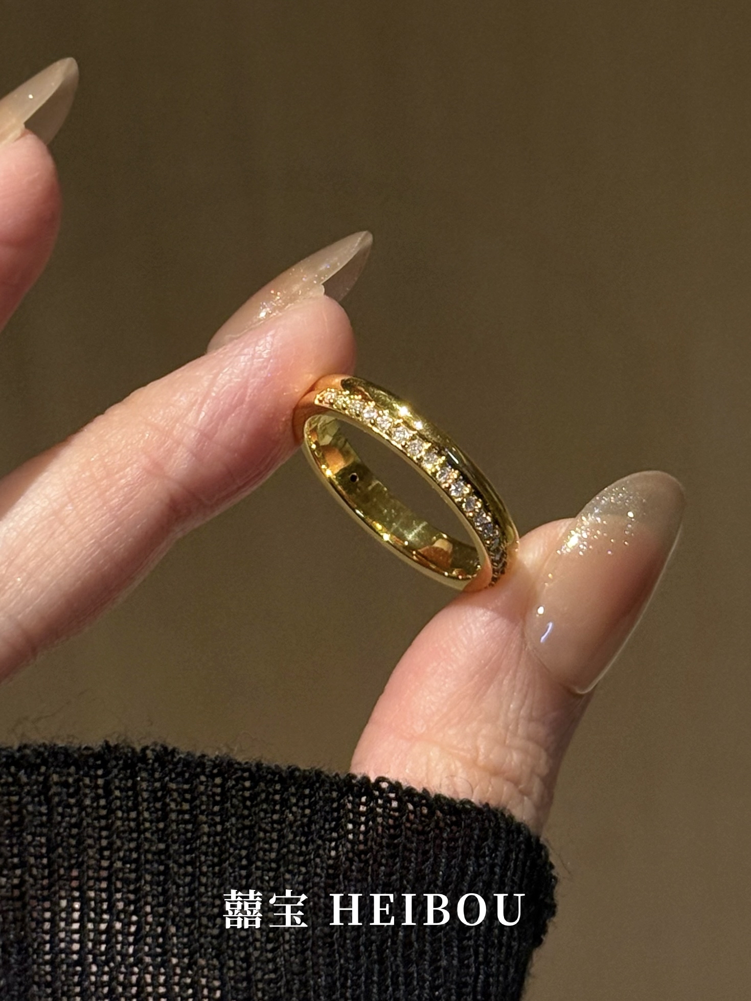 【5D镶嵌】半圈排钻戒指