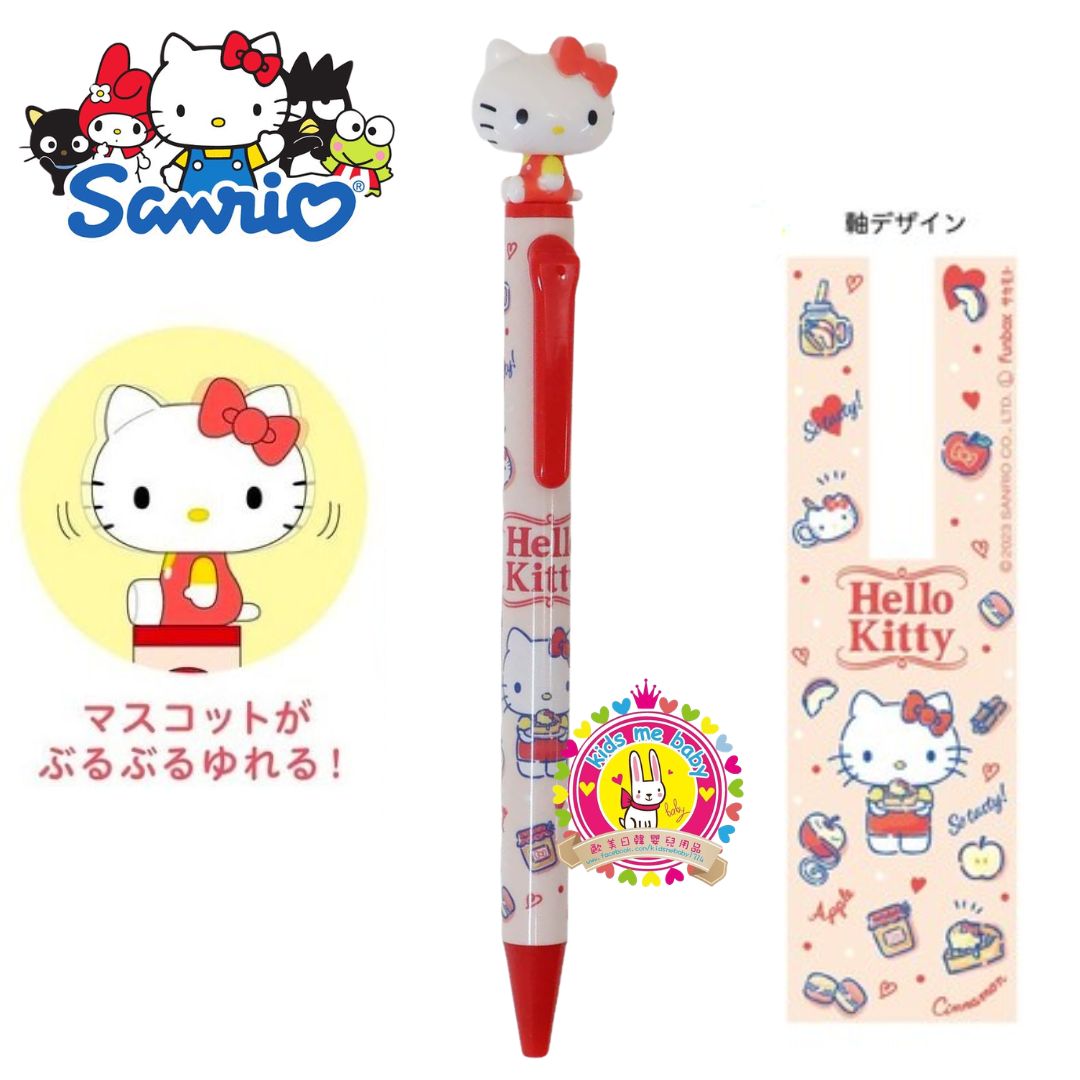 Hello Kitty 吉蒂貓 日本製 搖搖頭原子筆 黑色 ⭐