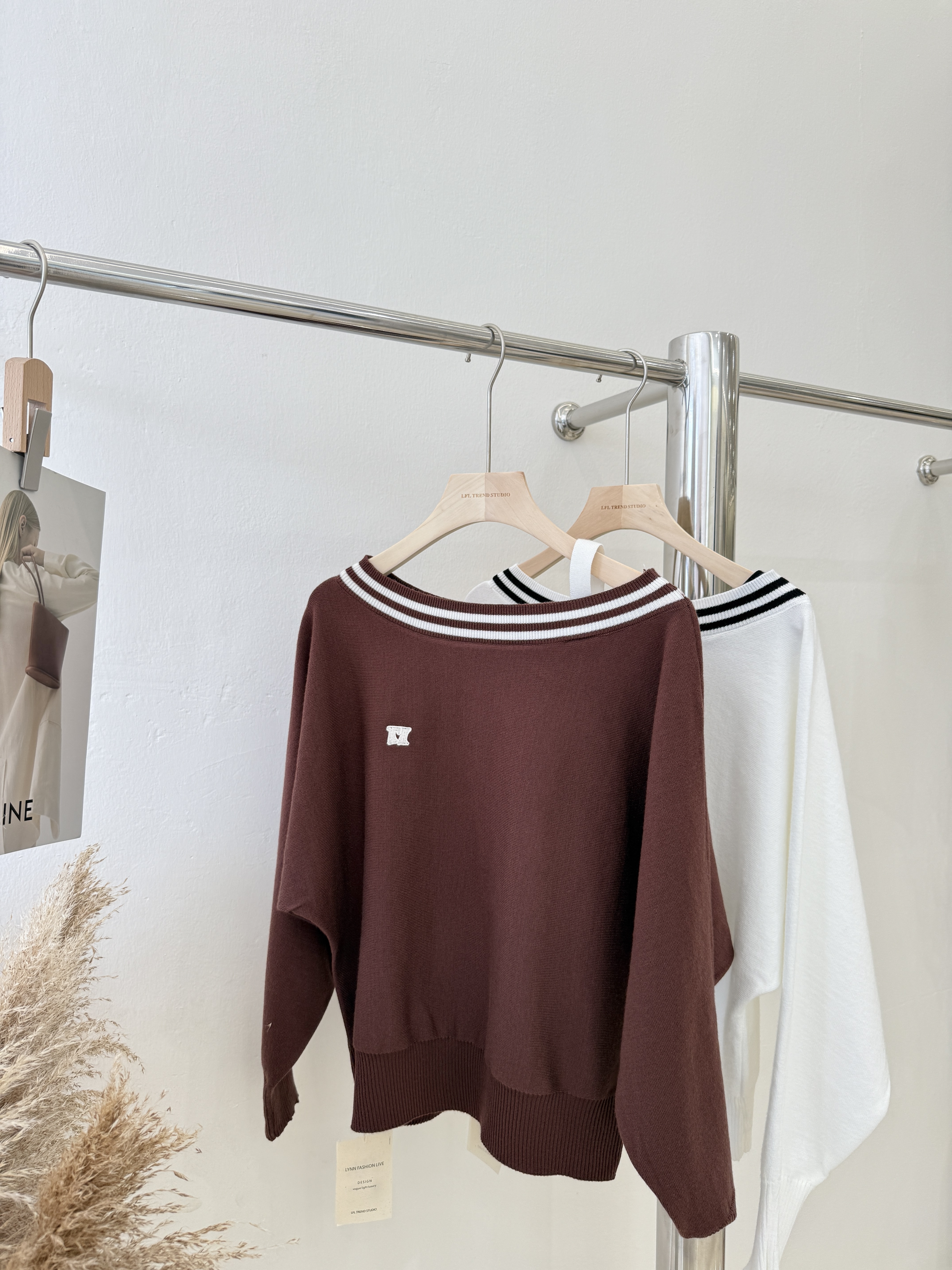 6742 韩系学院风露肩长袖