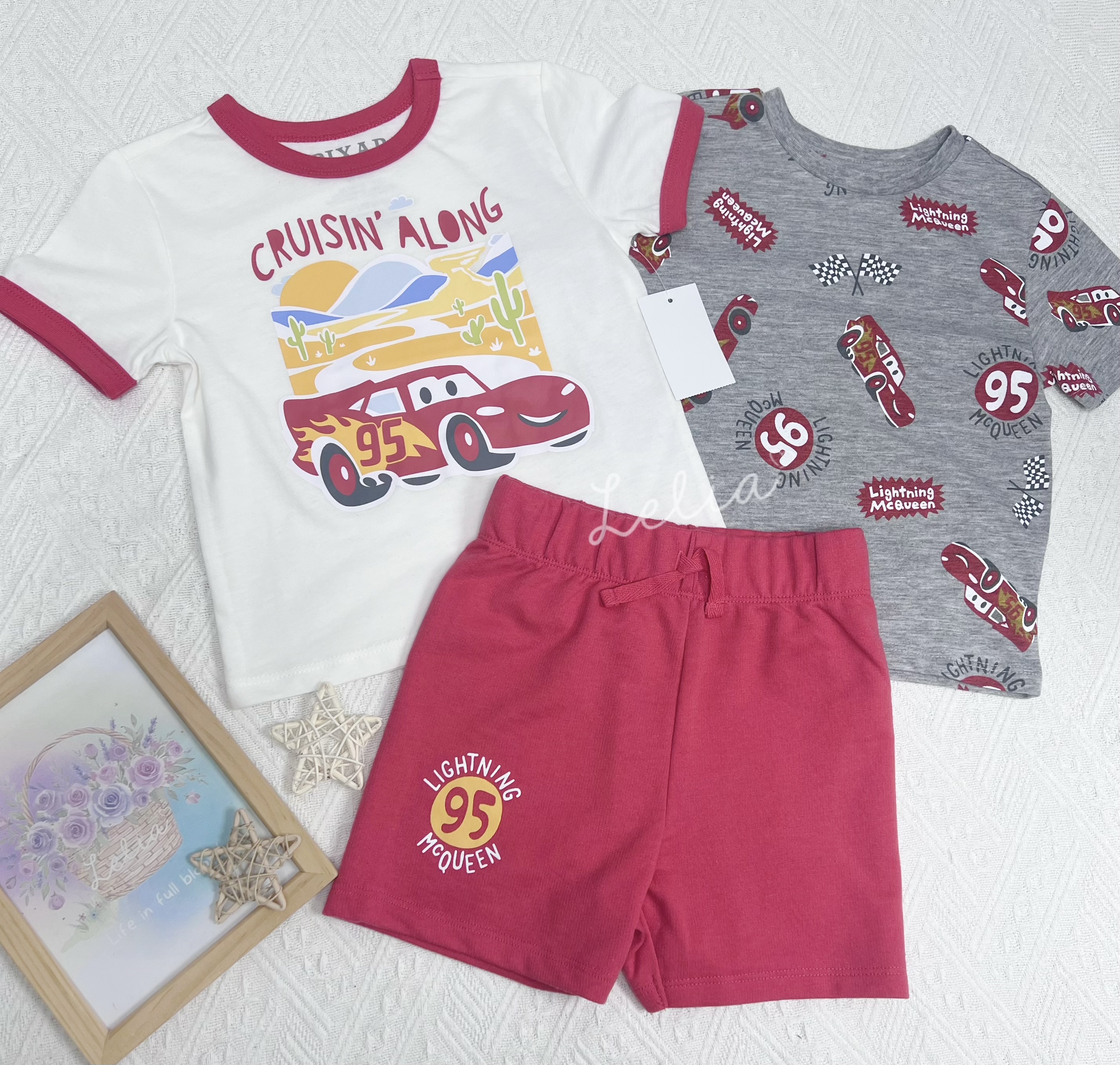 ▫️部份現貨▫️PIXAR Mcqueen睡衣套裝一套三件
