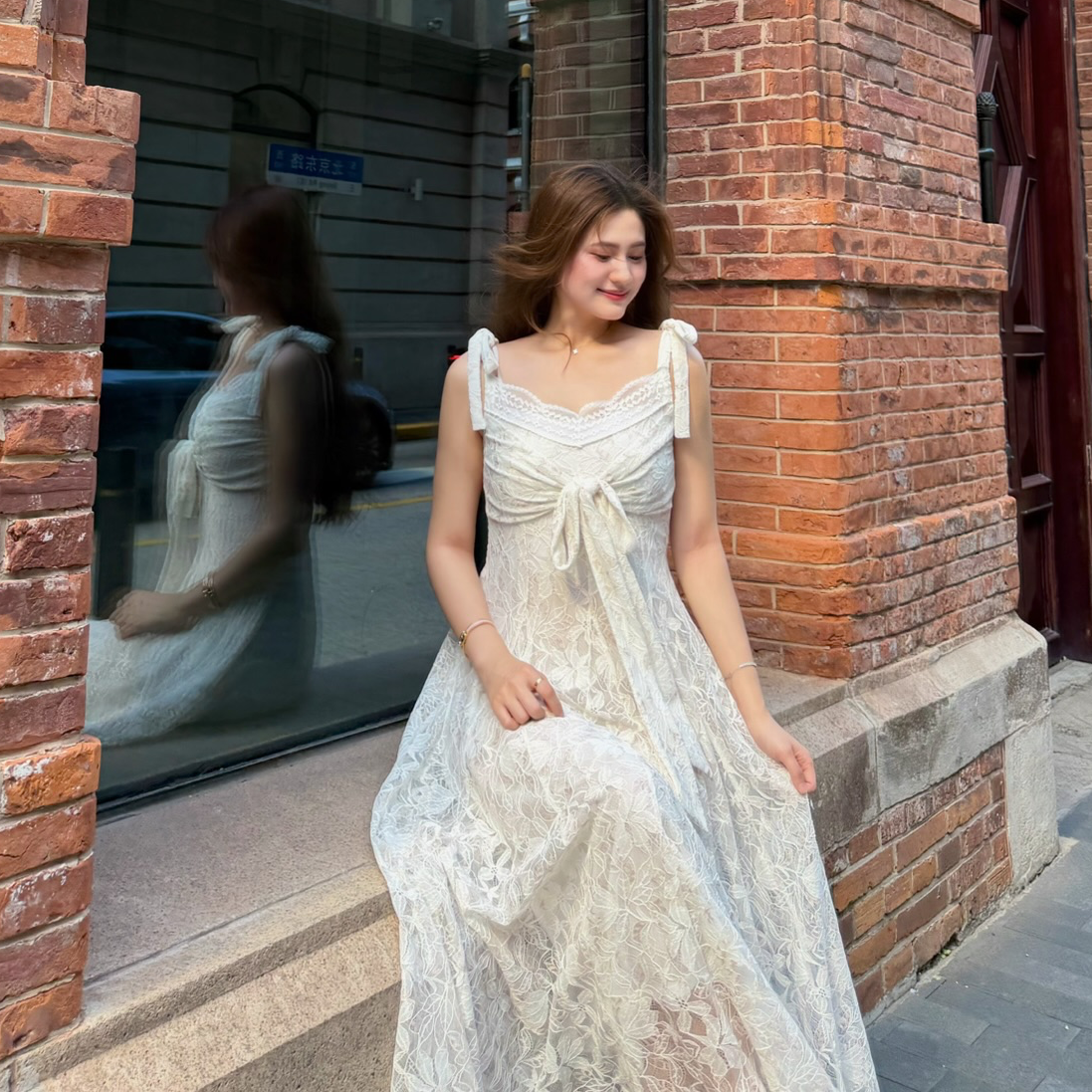 #HANNA-made# Rose Gold Reverie Lace Dress