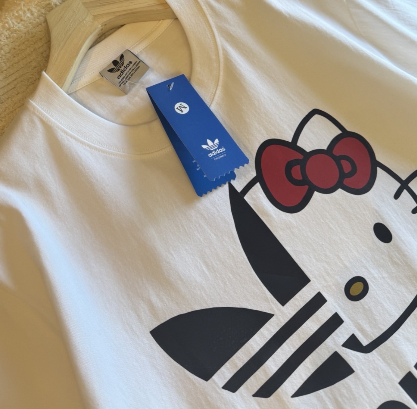 Adidas × Hello Kitty Logo印花短袖Tee 