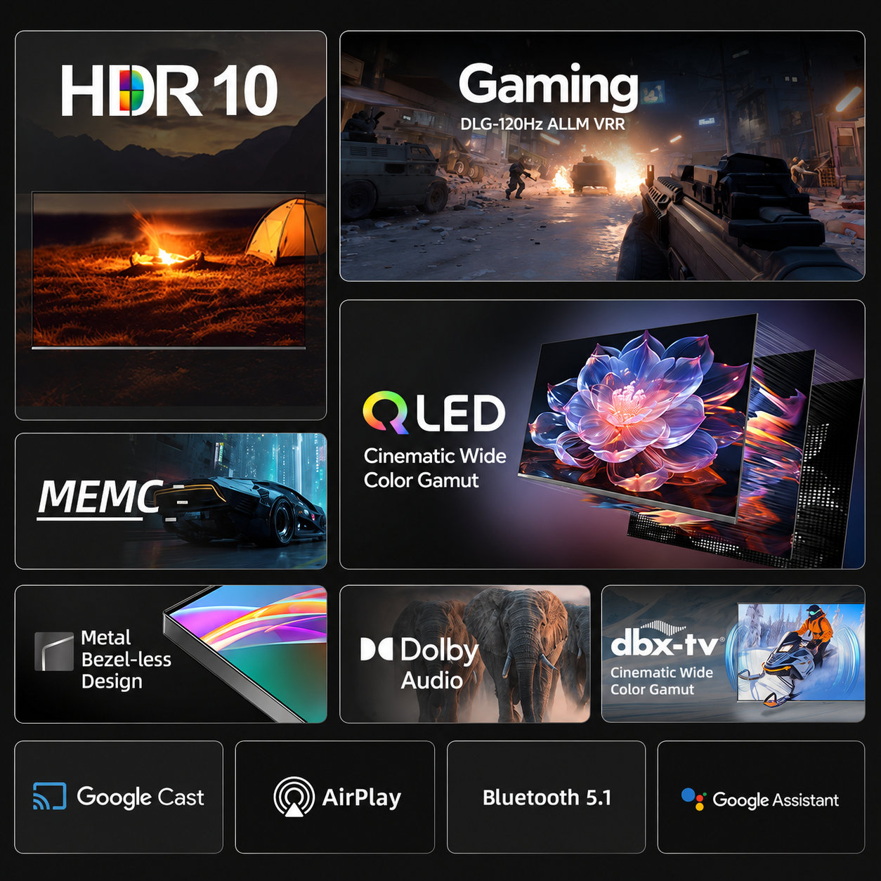 CHiQ U65QM9 65 Inch 4K QLED Google TV