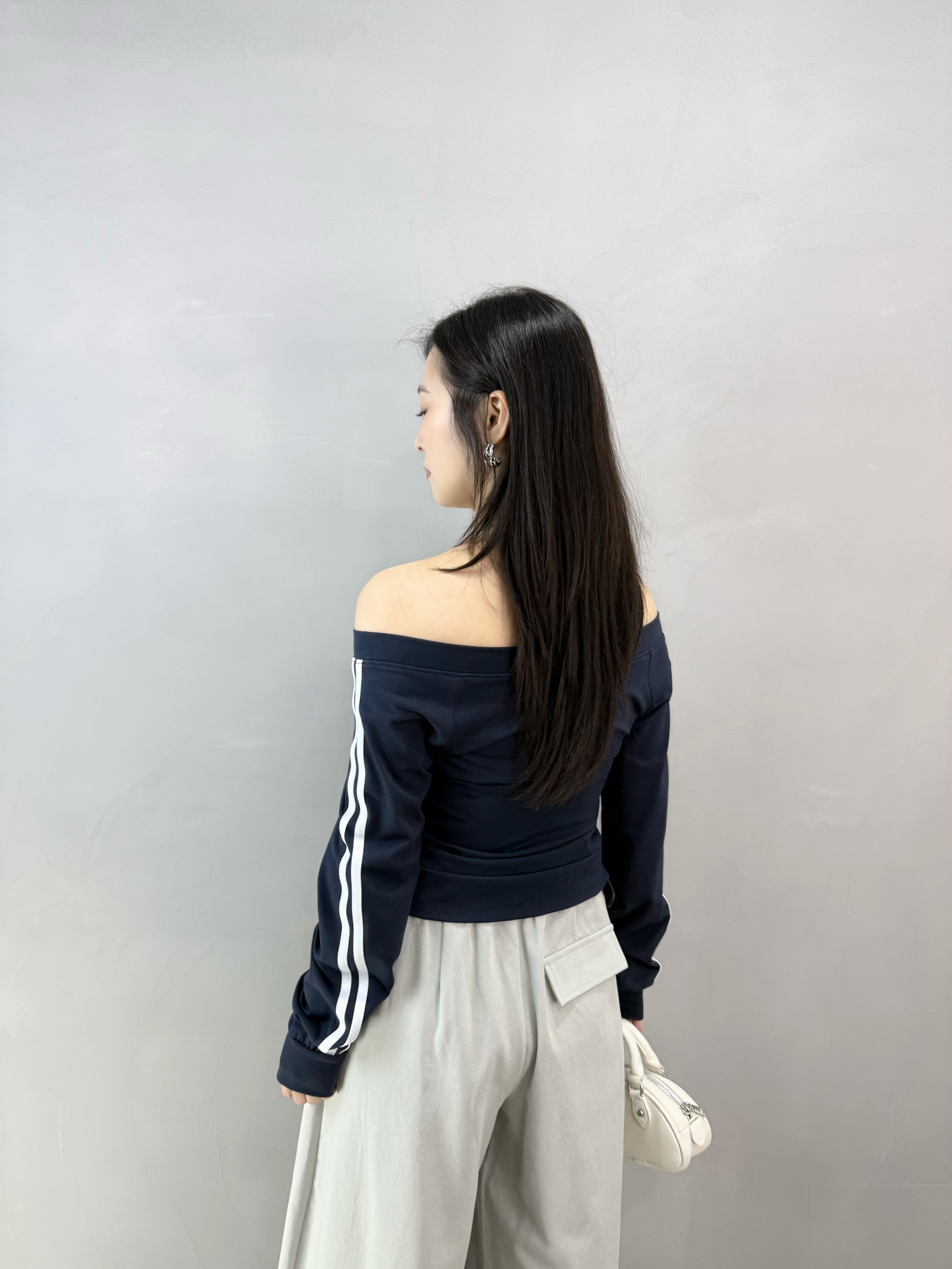 I72 數字印章雙拉鏈Top