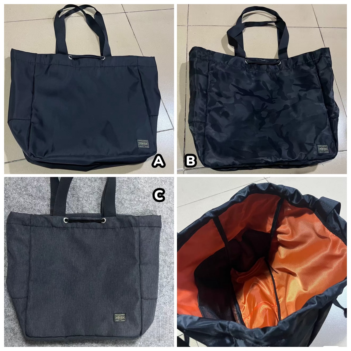 PORTER 大容量尼龍 Tote bag