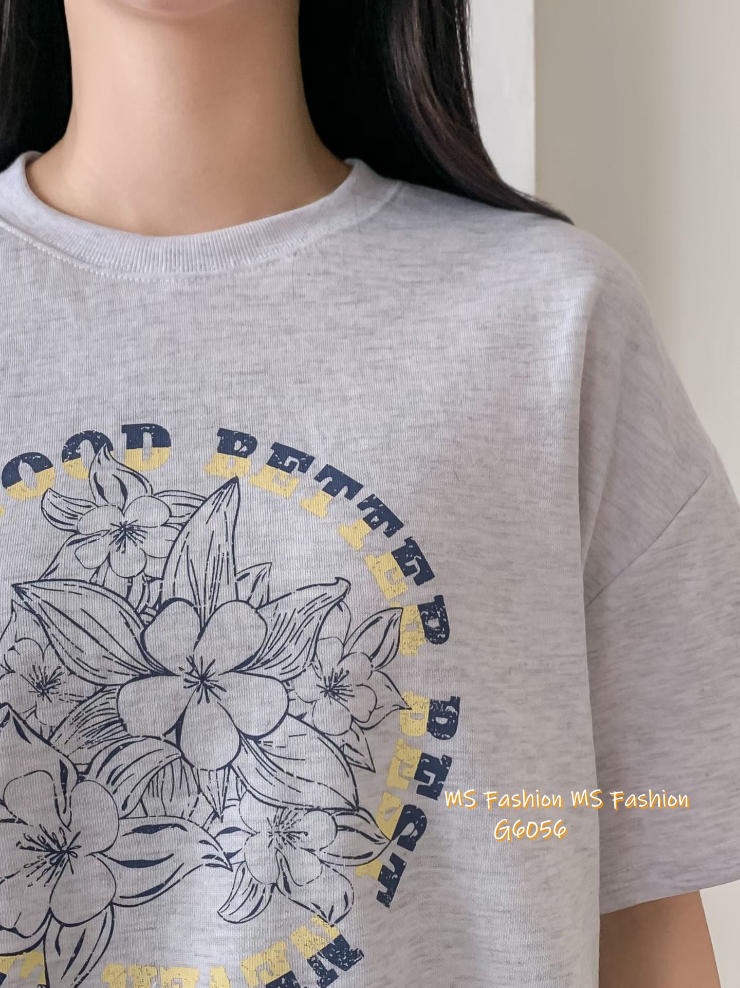 G6056 韓國🇰🇷花花字母print top