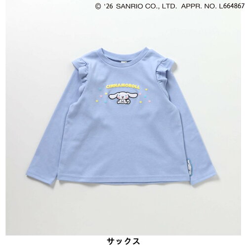 🆕【⭐訂購⭐】🇯🇵 日本直送 🌀#Sanrio 天鵝絨貼片荷葉邊 長袖tee［4款選］🌀[ELBA-0025][260213]