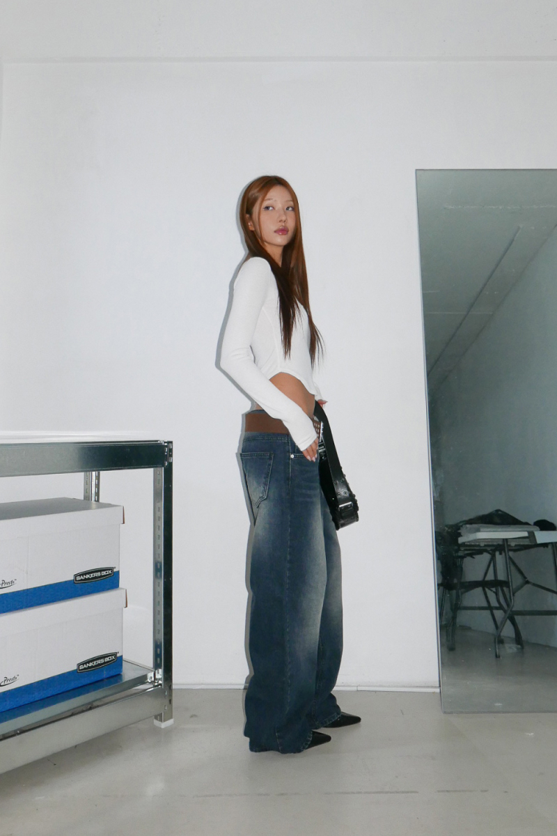 Square Neck Ruched Long Sleeve