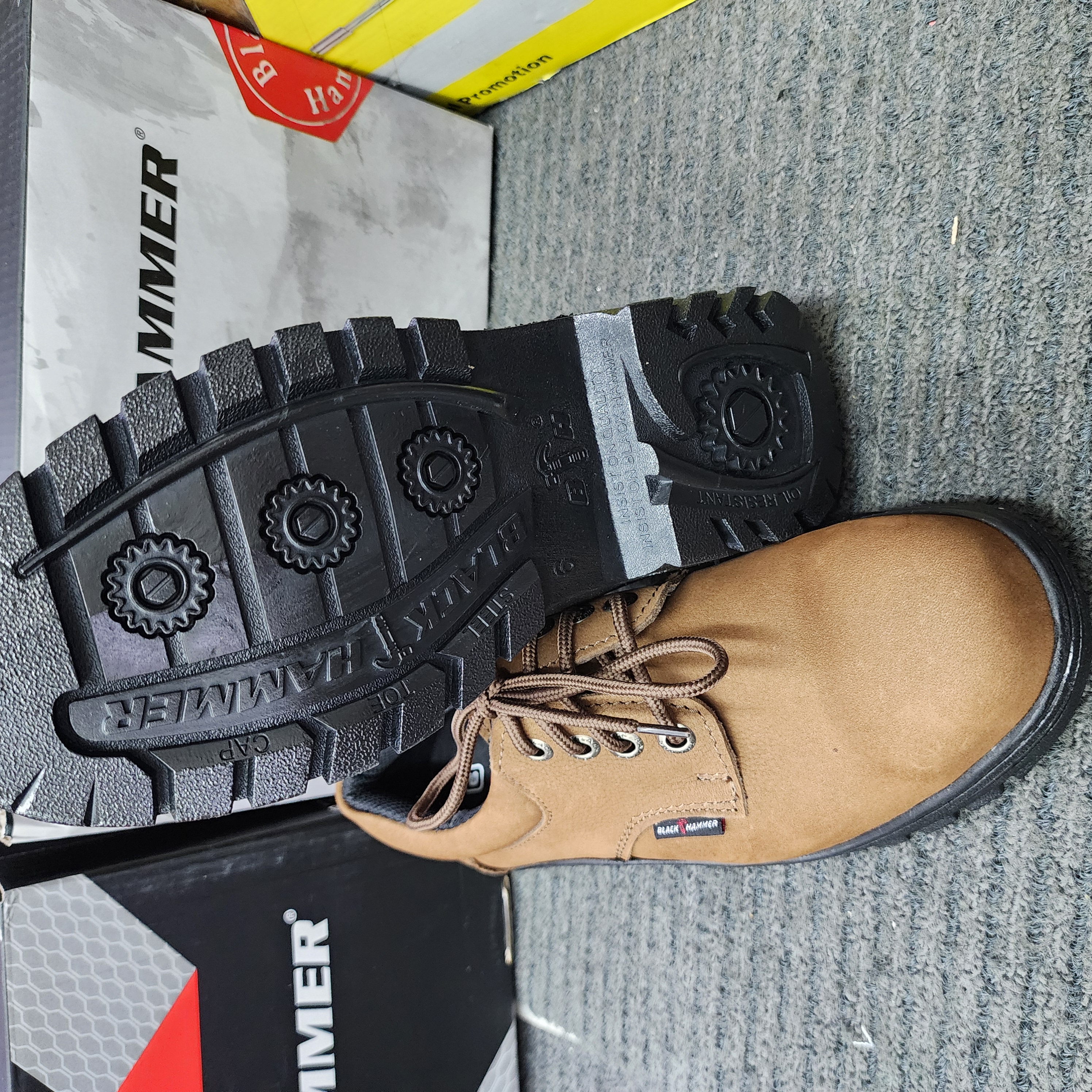 Black Hammer 2000 Series Low cut Lace up Safety Shoes BH2881 Kasut Keselamatan