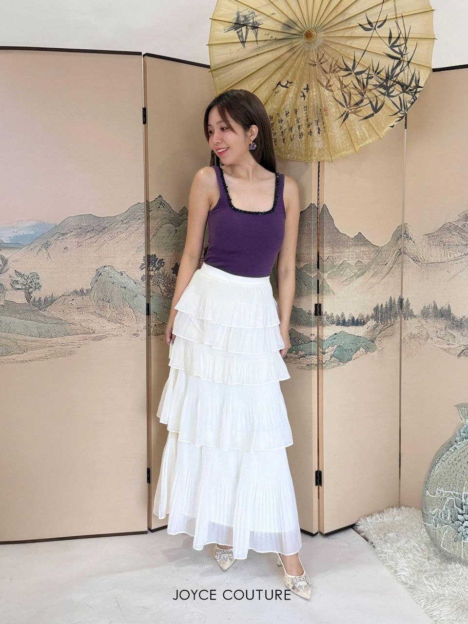 吊带胸垫背心 T0134