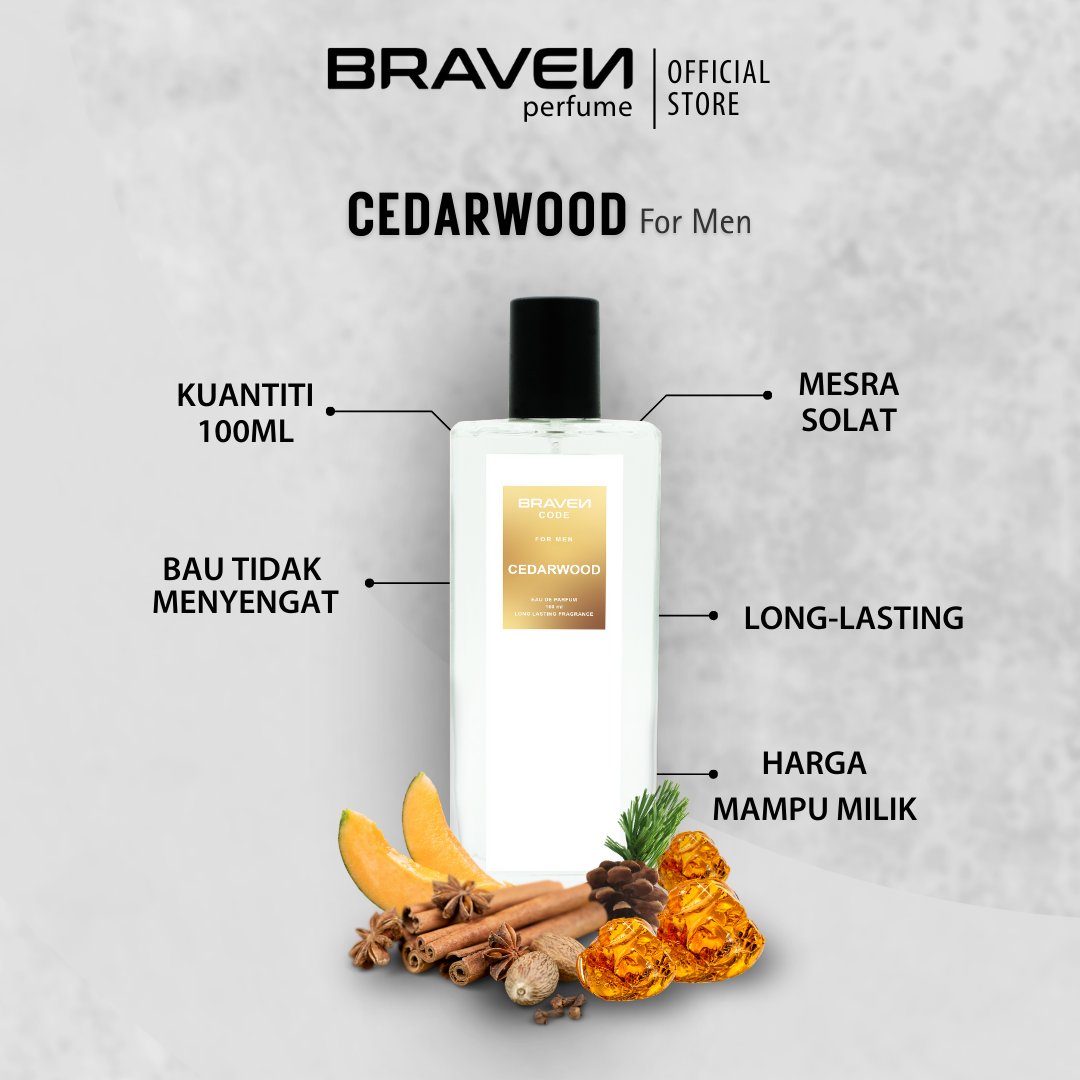 Braven Perfume - Cedarwood 100ml