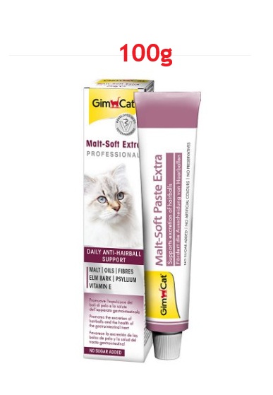GimCat-貓用 麥牙味去毛球膏(加強版)100g(最佳使用期: 13/5/2027)Malt Anti-Hairball 100g