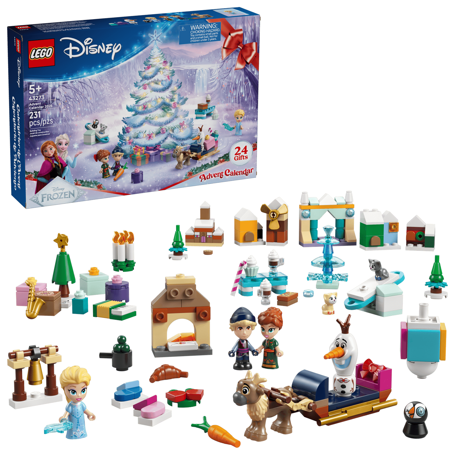 LEGO Disney Frozen Advent Calendar 冰雪奇緣聖誕倒數日曆 積木玩具 Elsa Anna 兒童聖誕禮物 43273