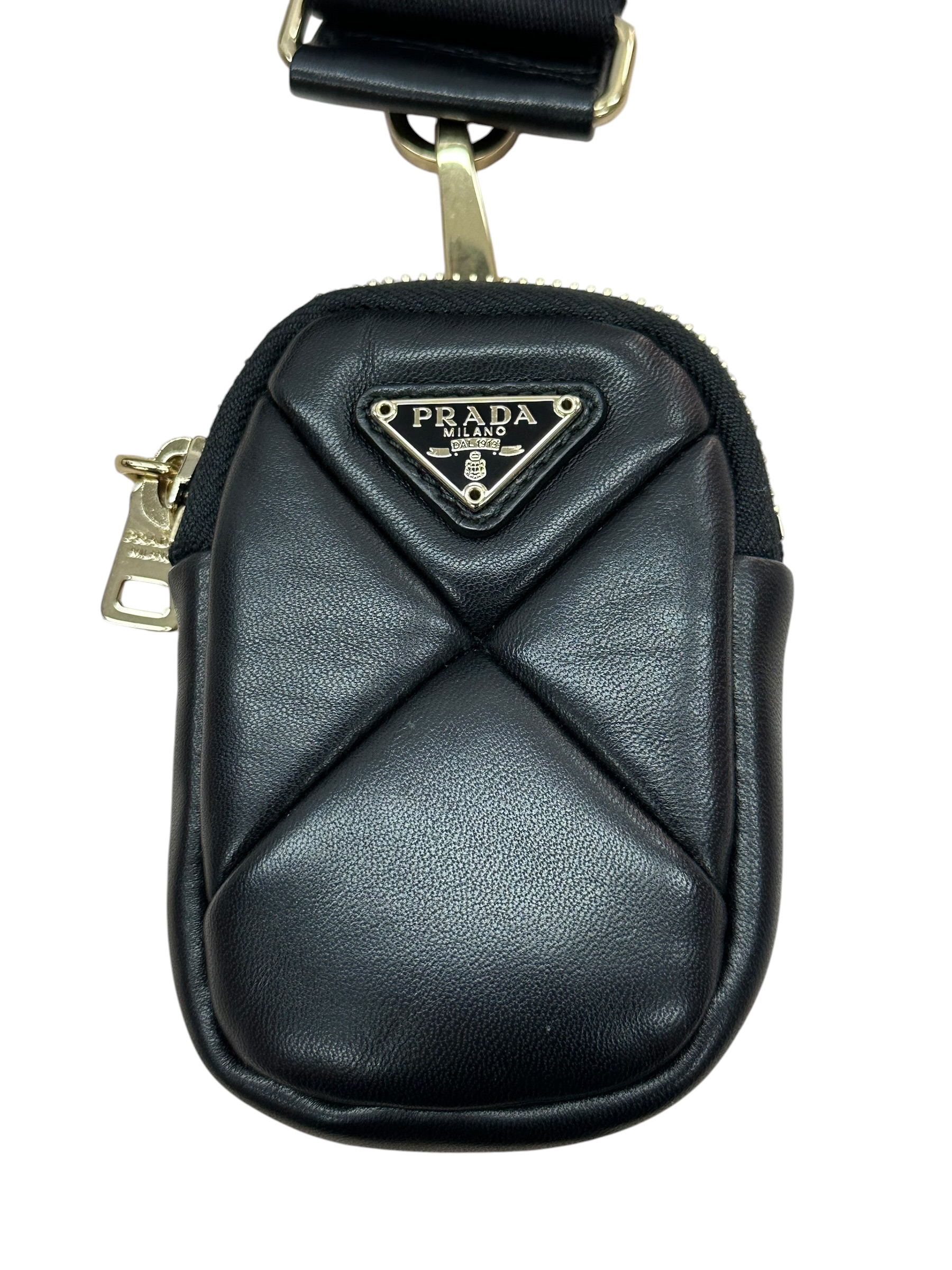 Pre-owned PRADA SYSTEM NAPPA LEATHER PATCHWORK SHOULDER BAG / Product Code:081504