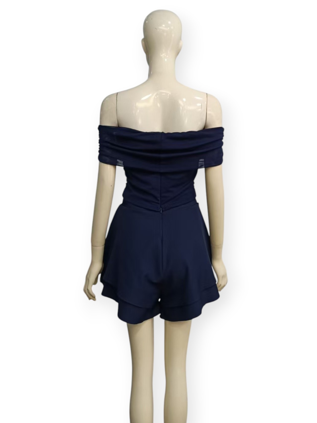 Ruched Off Shoulder Shorts Set M247
