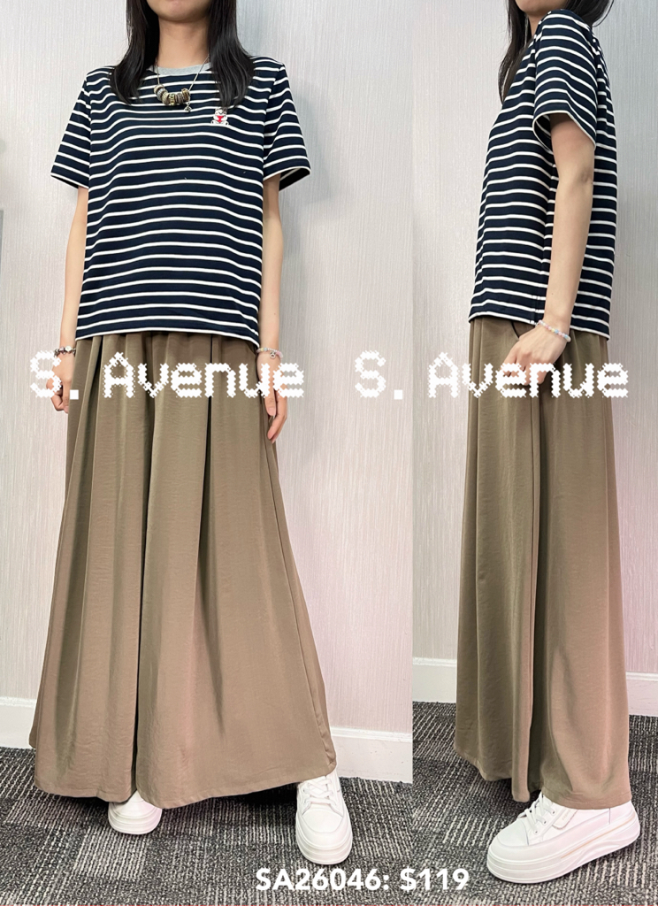 SA26046: 短袖繡熊仔間條tee