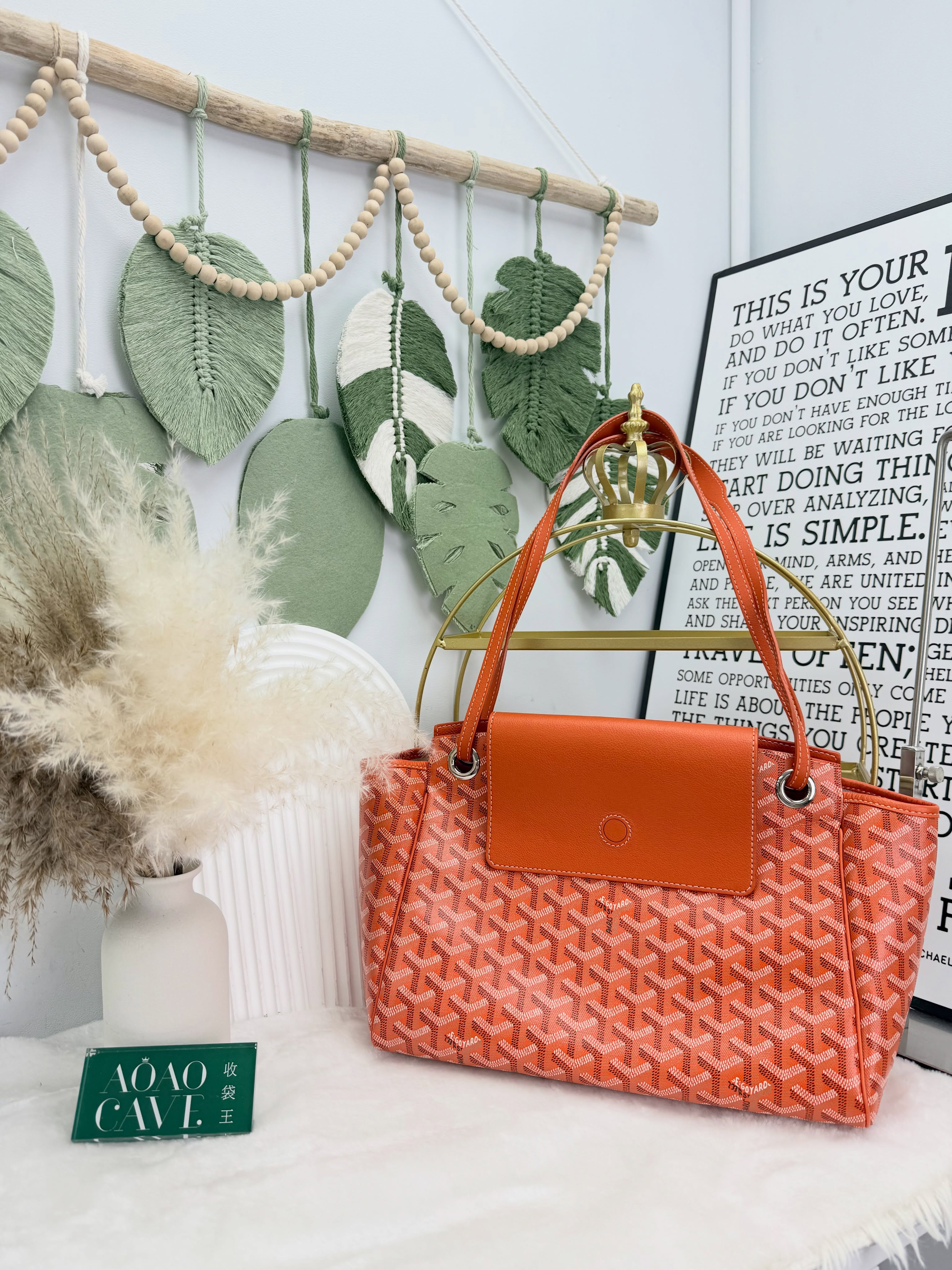 Goyard 🔥PRE OWNED 🛍️rouette Souple pm 橙色 有塵袋 有單🧡