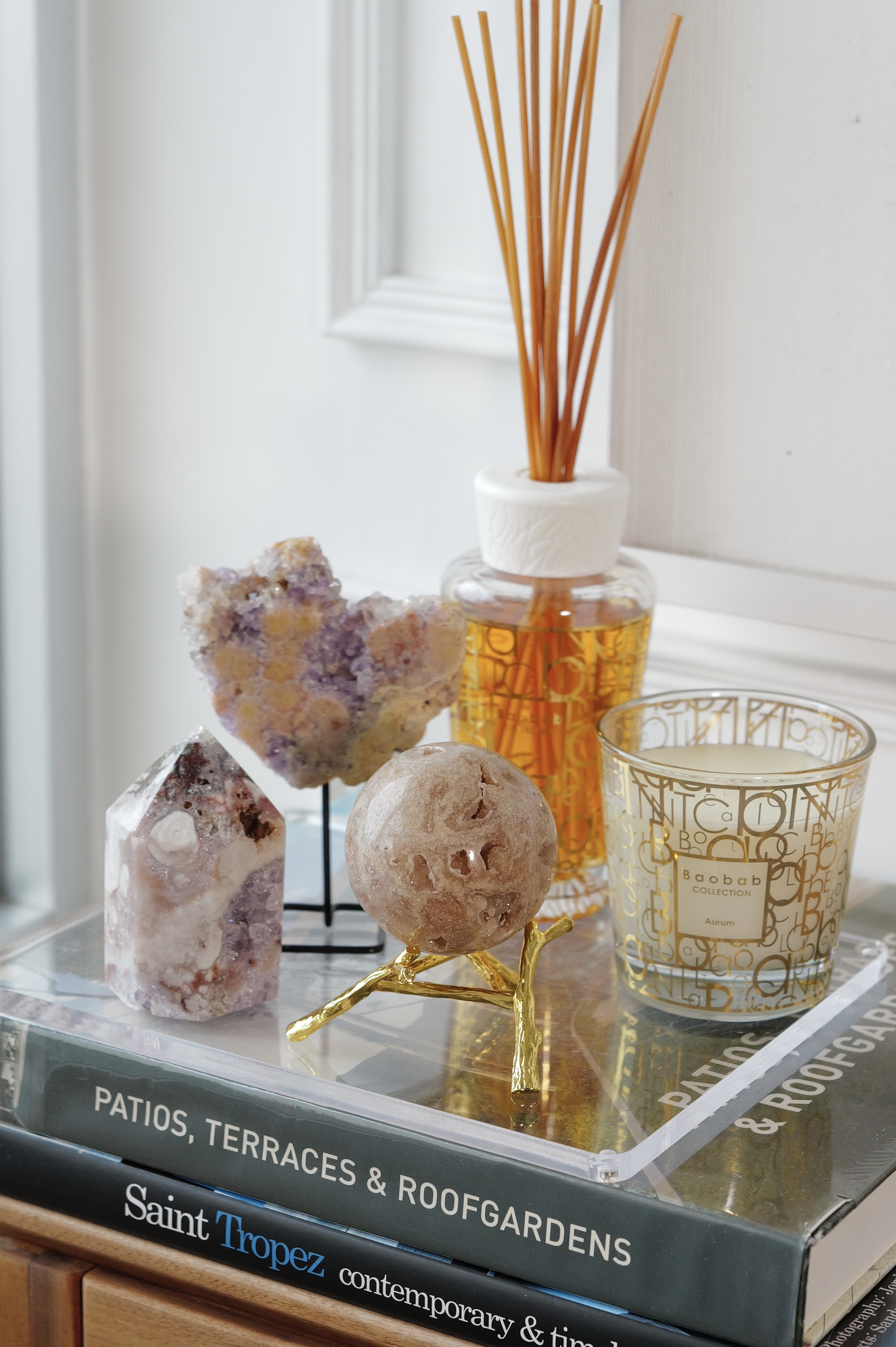 ༒ 6.7cm粉紅紫水晶 晶牙晶洞球༒ PA*7038CA8G3ms-RA19*5ET