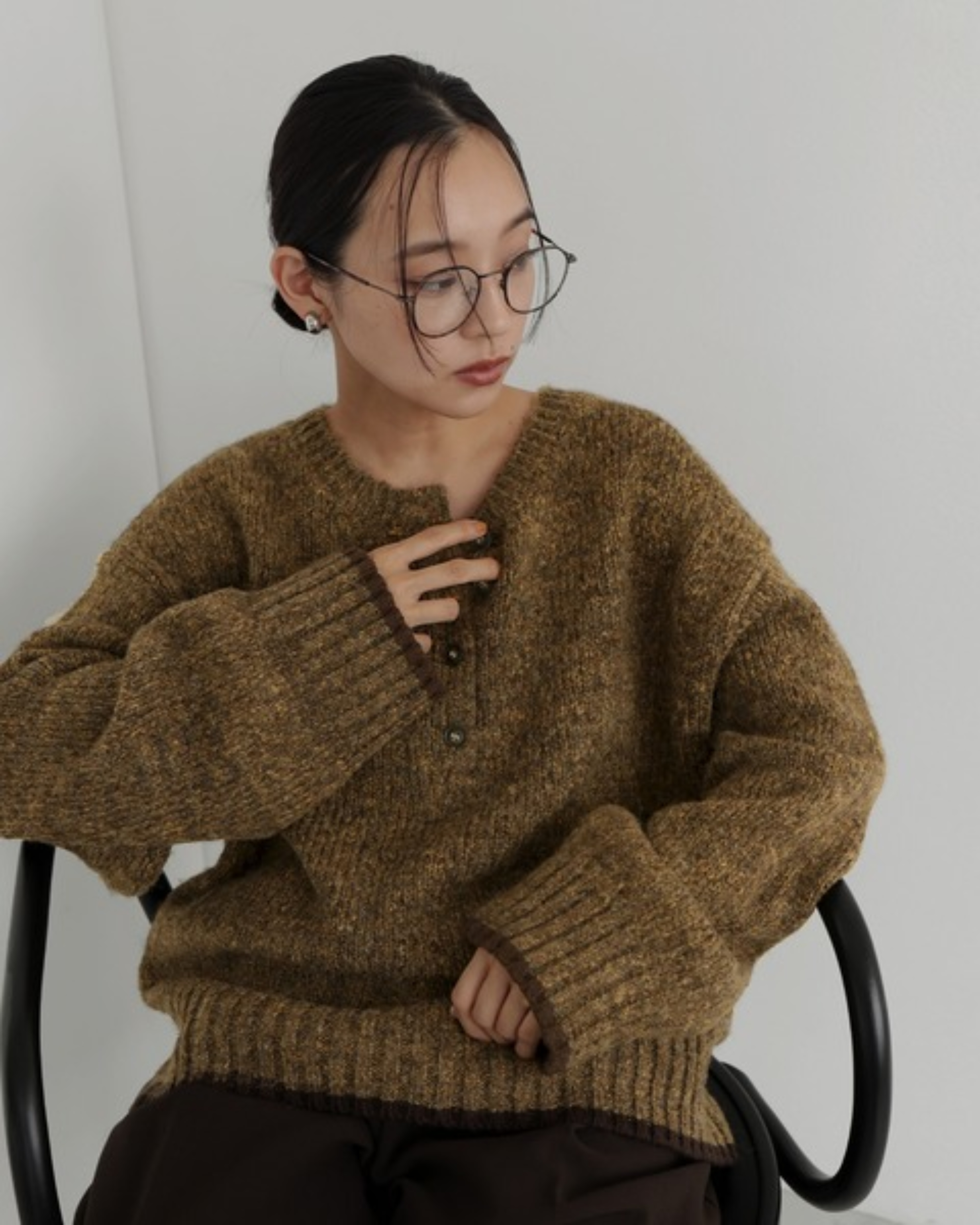 排鈕針織長袖 【JT001】