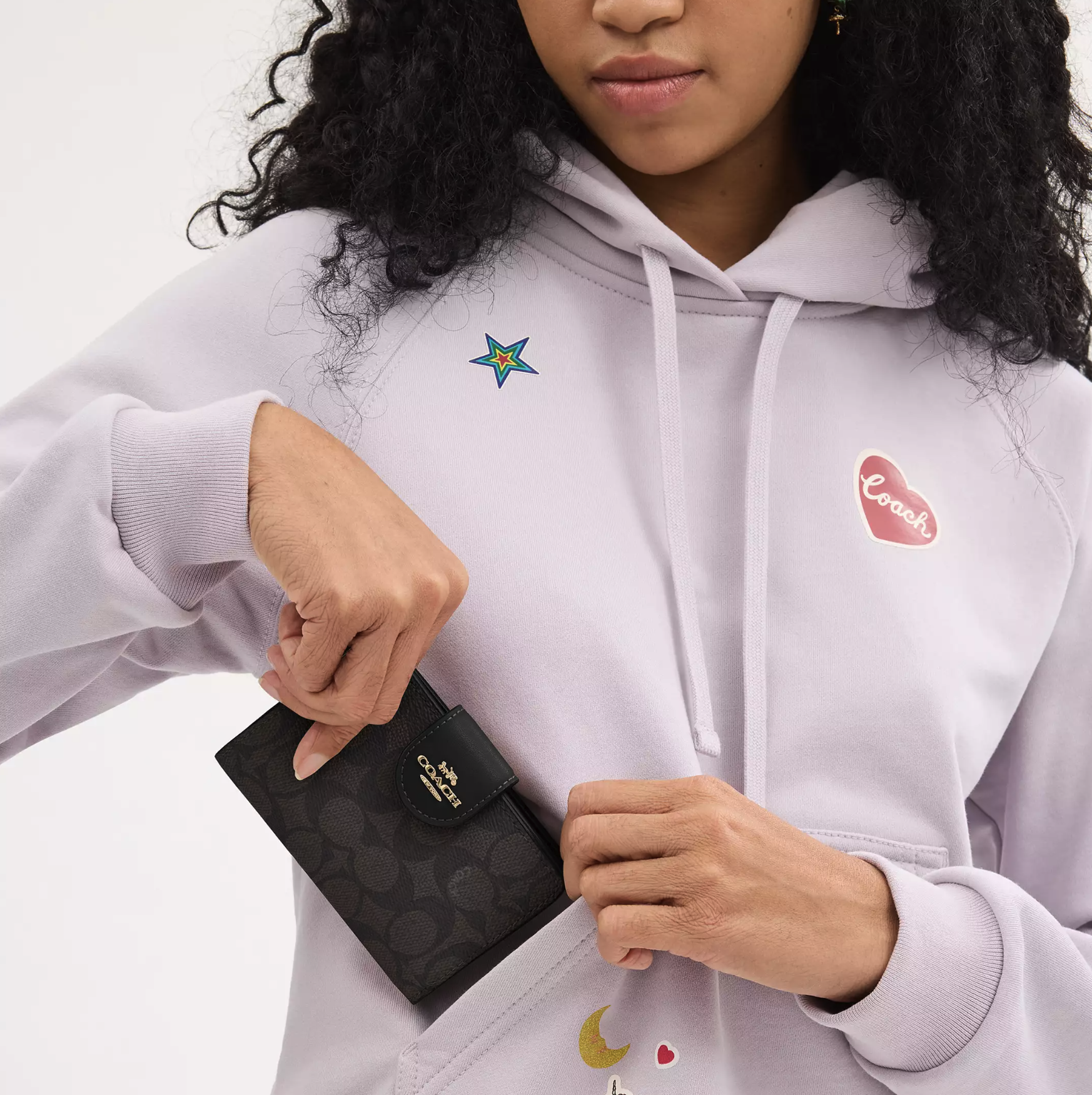 Coach Medium Corner Zip Wallet in Signature Canvas