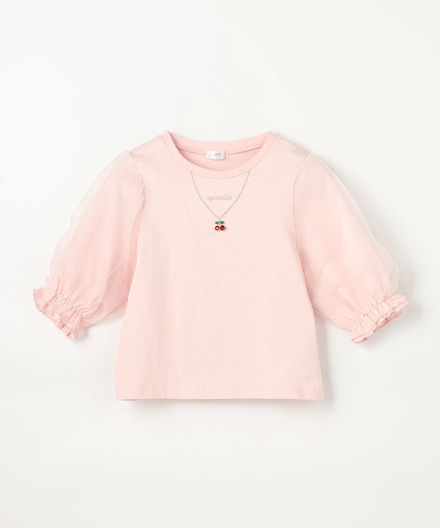 🆕【⭐訂購⭐】 🇯🇵日本直送🌀刺繡櫻桃寶石項鍊 薄紗 七分袖上衣［3款選］🌀[ELBA-0194][260310]