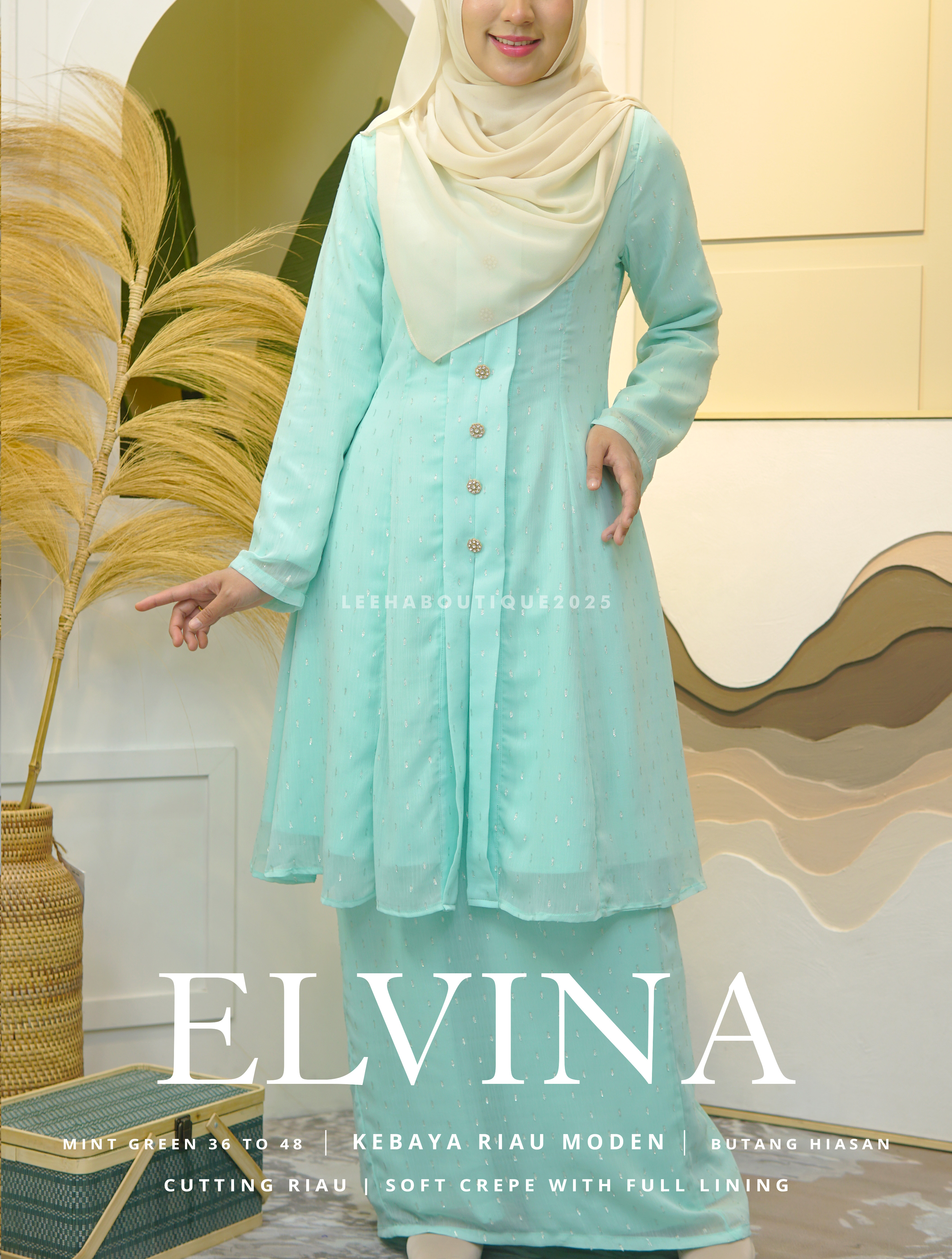 Kebaya Riau Moden Elvina ✨