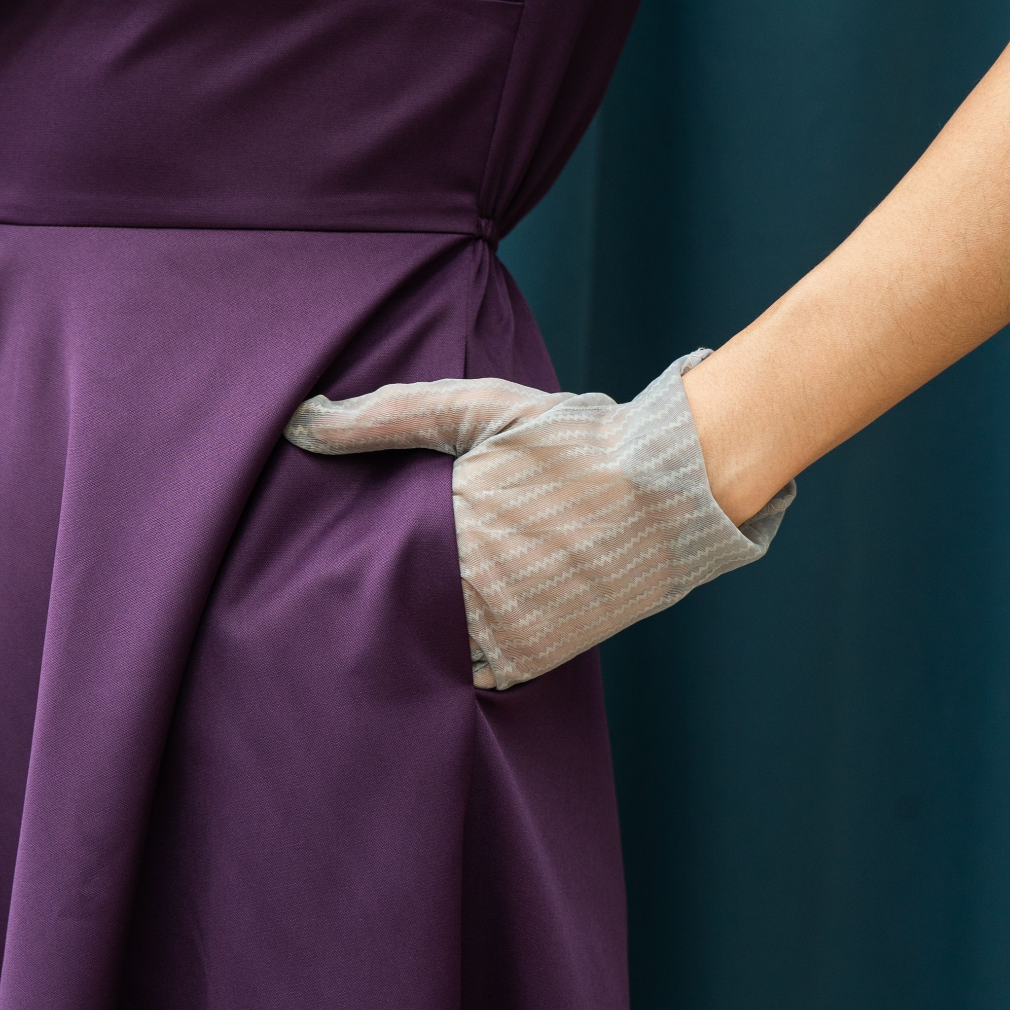  (Ready/Custom-Made) Heirloom Series Scallop Edge Swing Cocktail Dress - Purple (FM170)