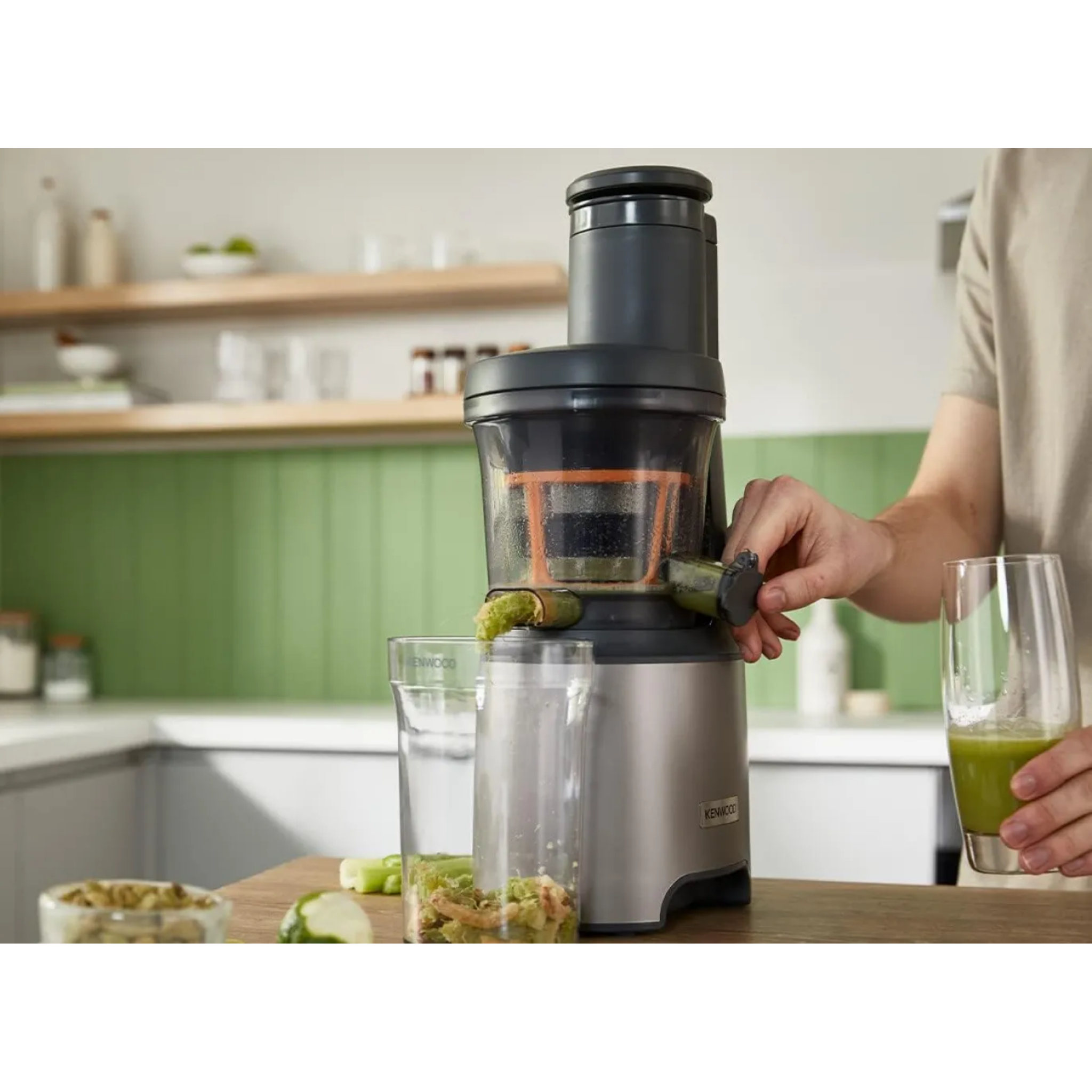 Kenwood 230W PureJuice XL Slow Press Juicer Silver (JMP85.000SI)