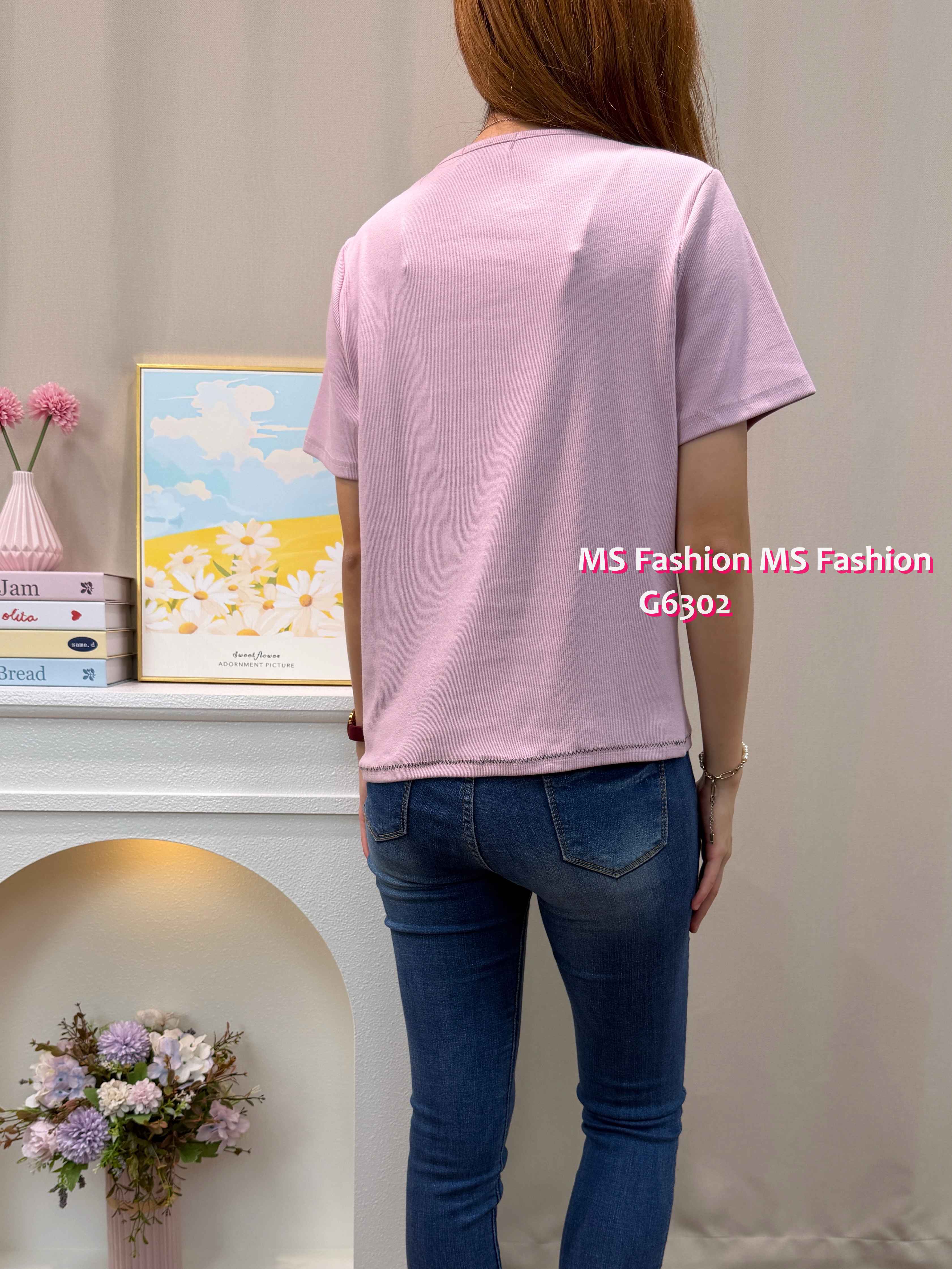 G6302 胸前小孔top