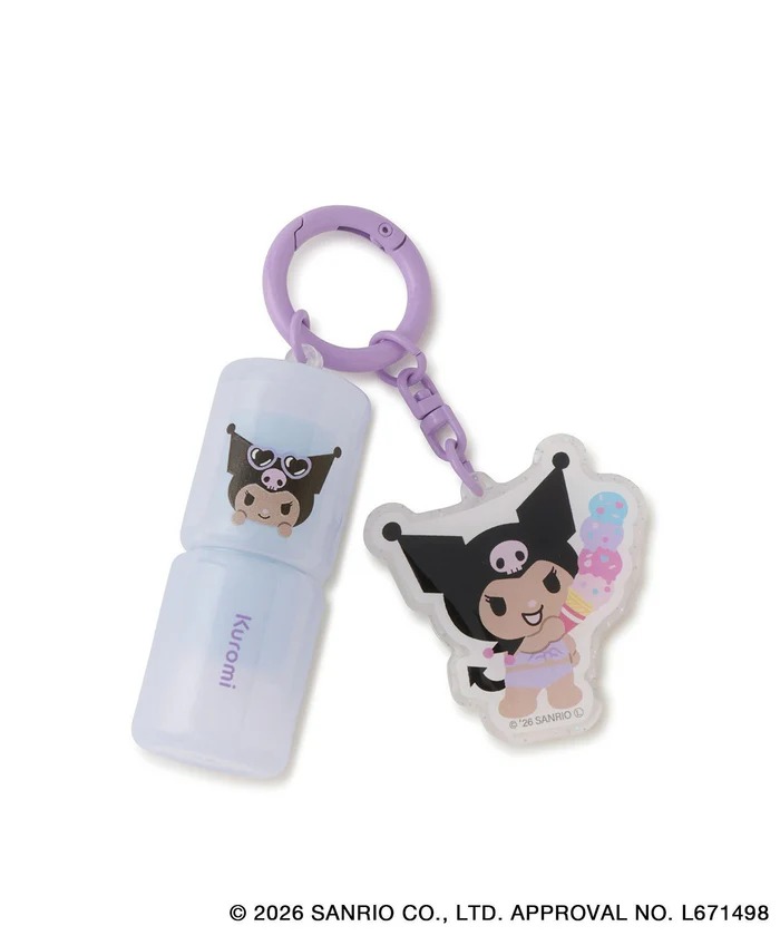 🎀【預訂】ROPE' PICNIC x Sanrio 曬黑造型潤唇膏，附鏡子掛件 - Kuromi