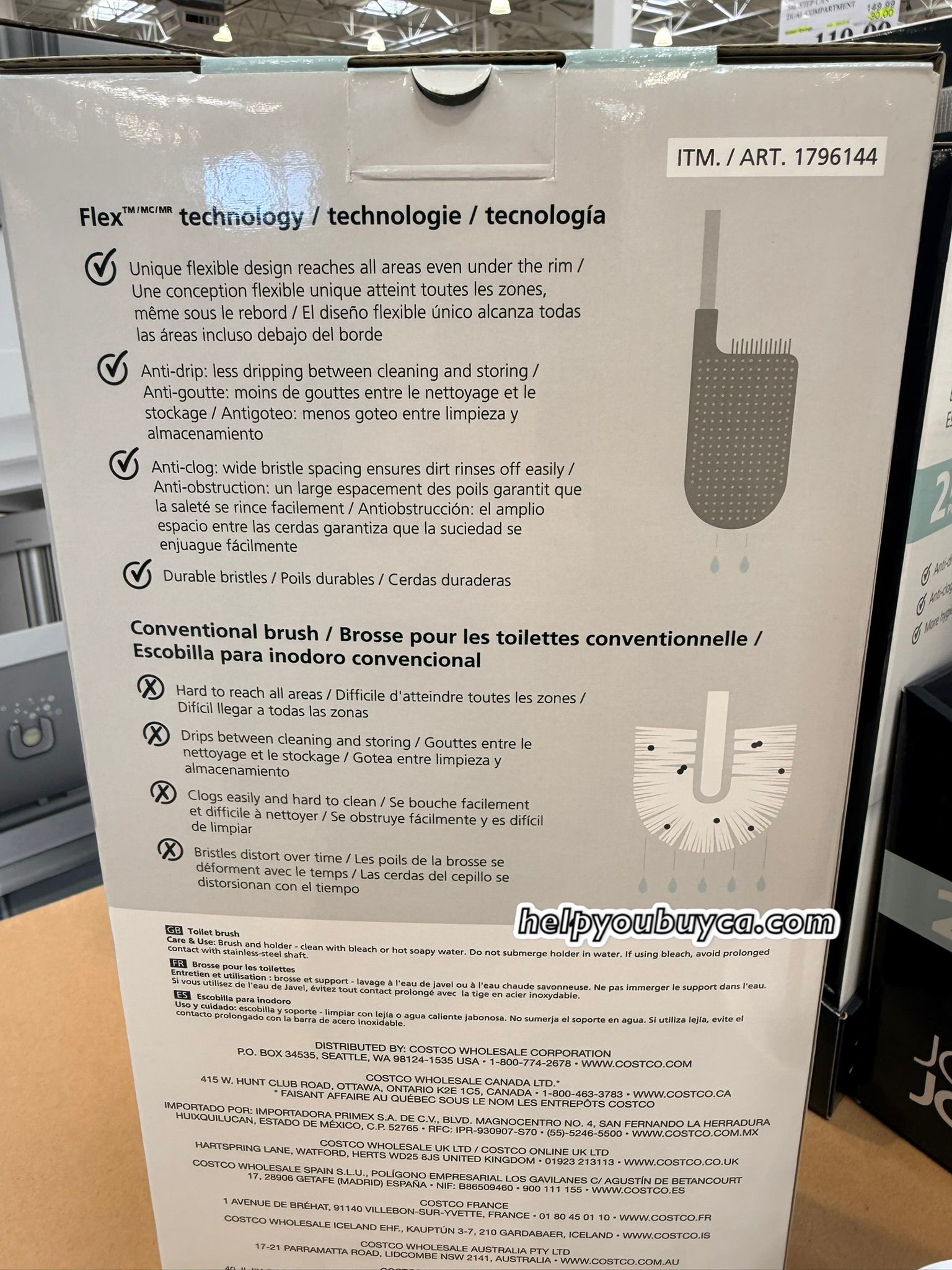 Joseph Joseph Toilet Brush Flex™ Lite 廁所刷 2件裝