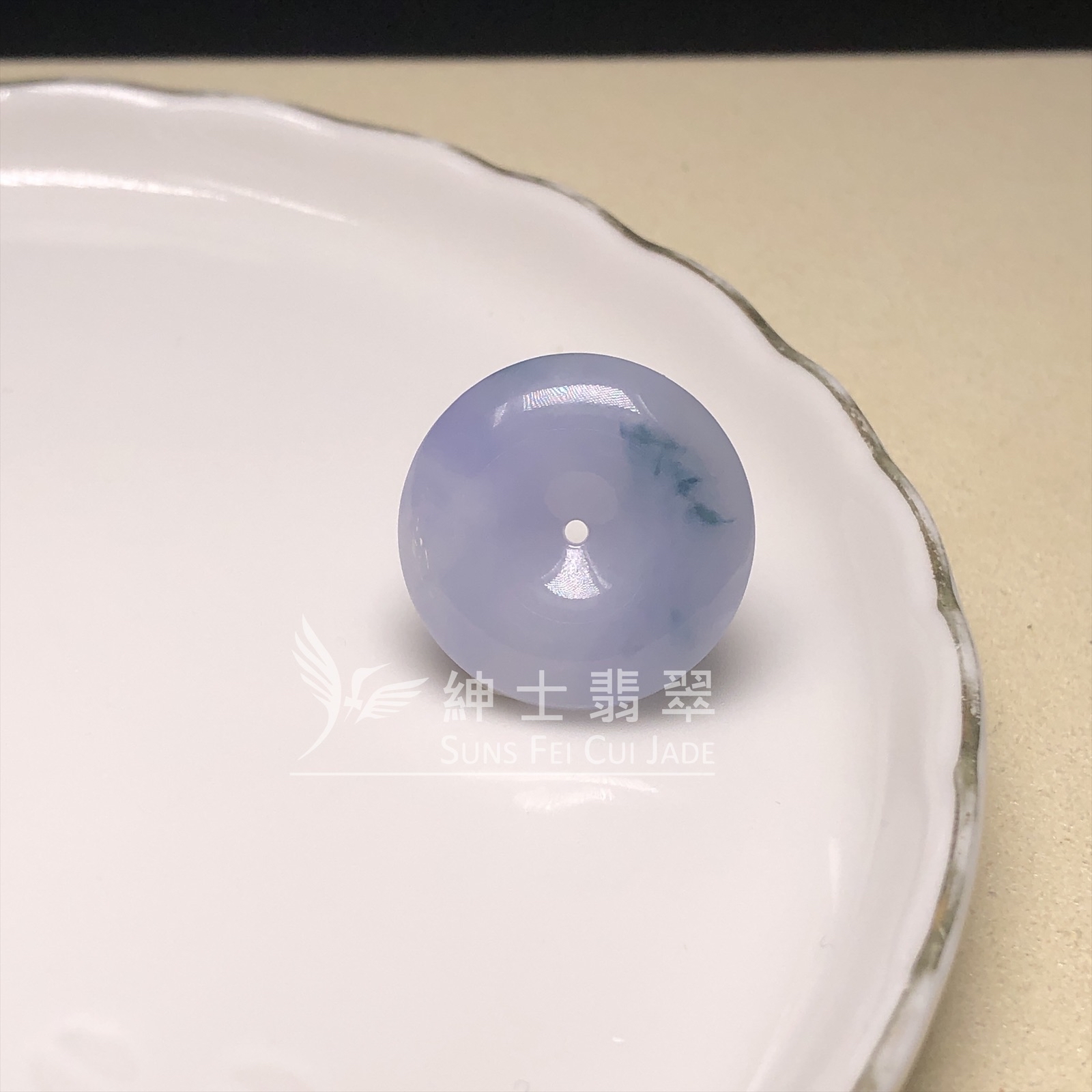 B08568  茄紫飄花平安扣 