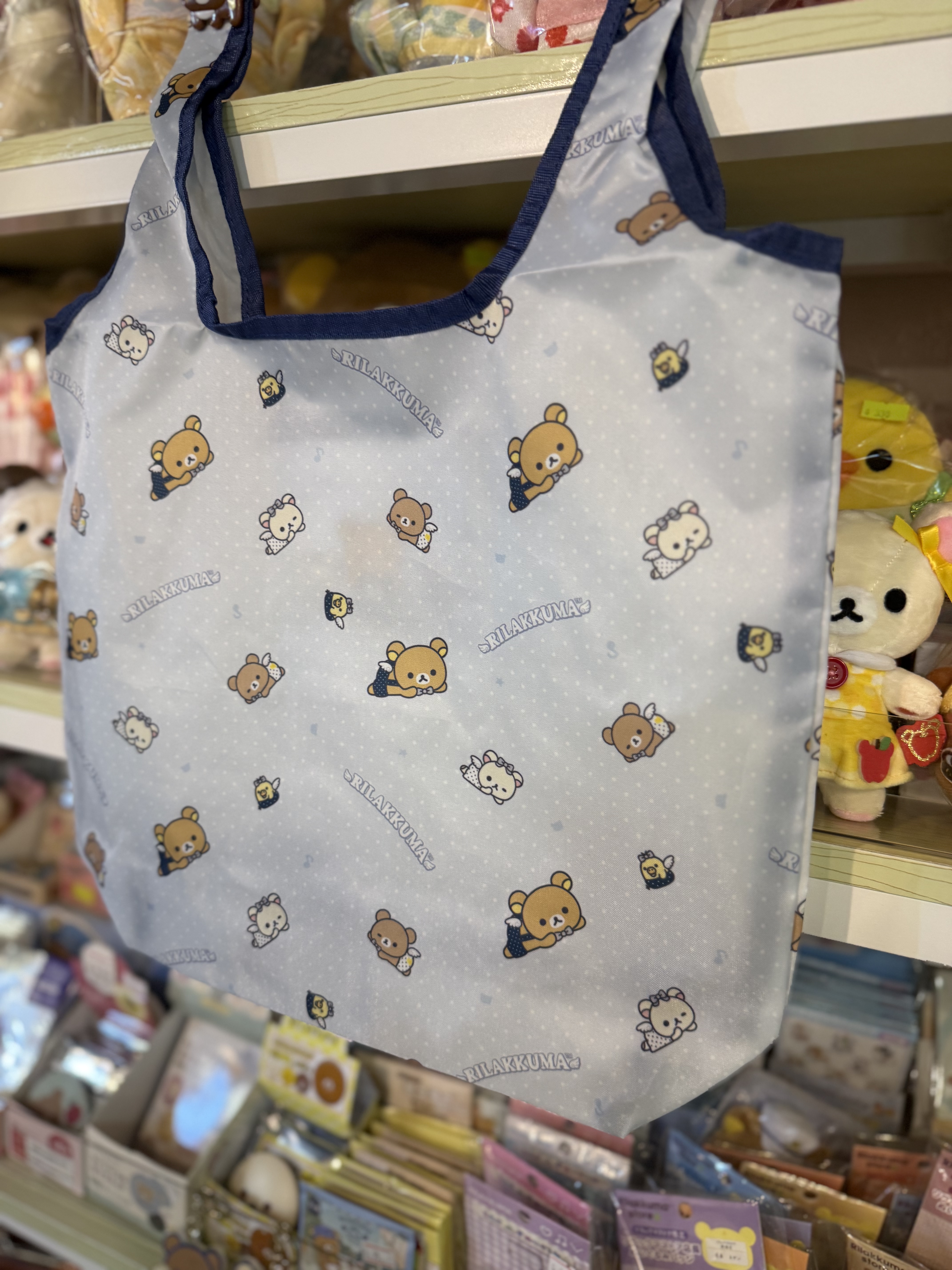 《現貨》全新Rilakkuma 黑白波點天使系列環保袋