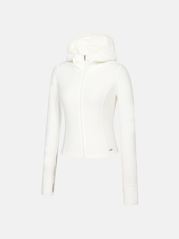 超修身Hoodie 預購_Cropped zip-up hoodie by Grandeline