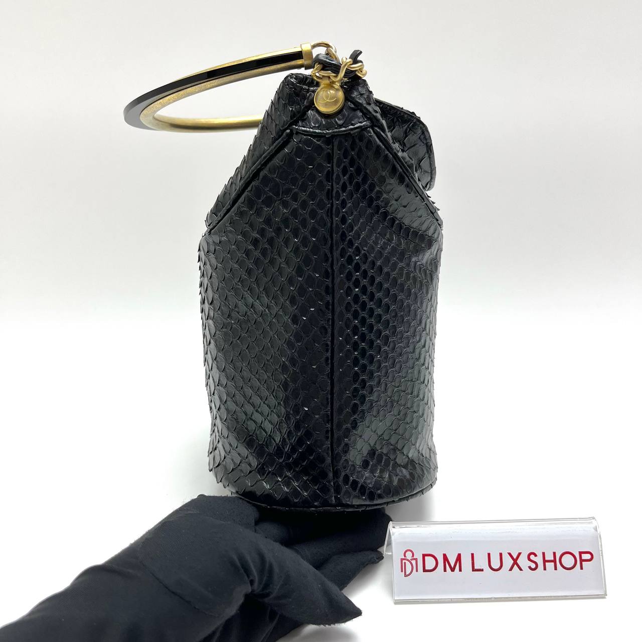 Chanel Python Leather Top Handle Bucket Bag GHW (Serial 29, Y: 2019)