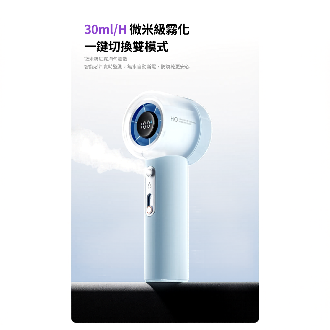 夏日救星: 噴霧小風扇 (牛乳白) [預計 : 6月中至尾發貨]