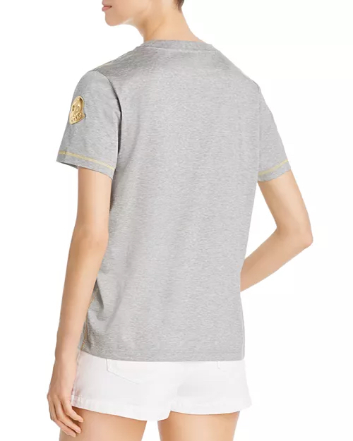 Moncler 極罕金色logo tee