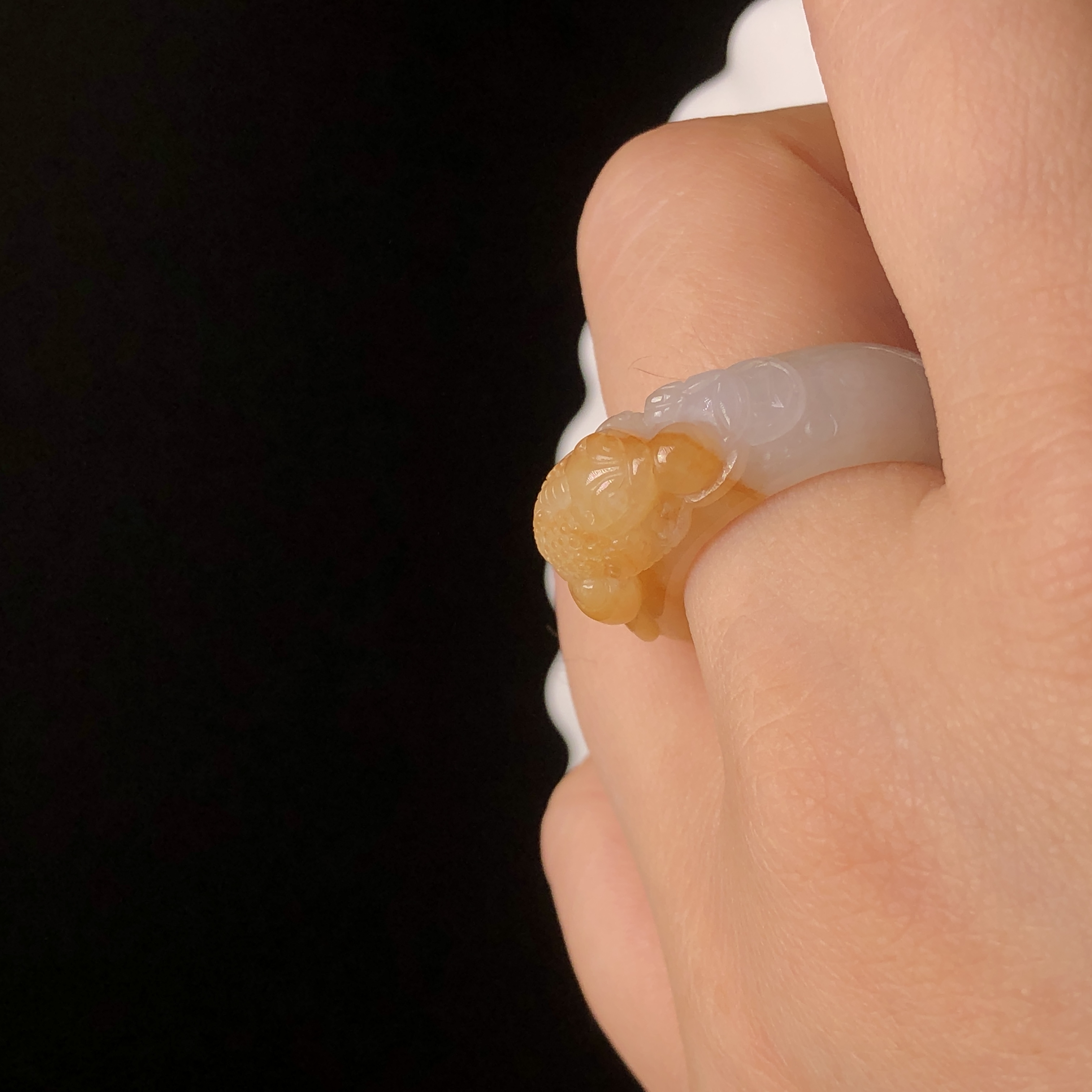 翡色三足金蟾戒指（港圈16）D00296