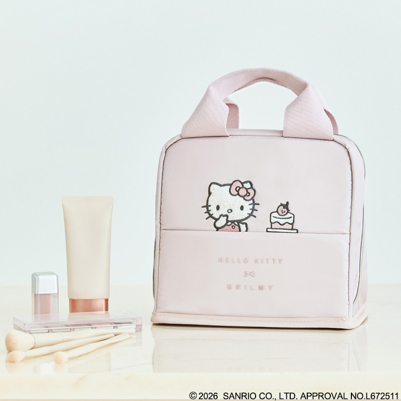 🎀【預訂】 HELLO KITTY × BRILMY 直立式收納包 淡粉紅色版 Kitty