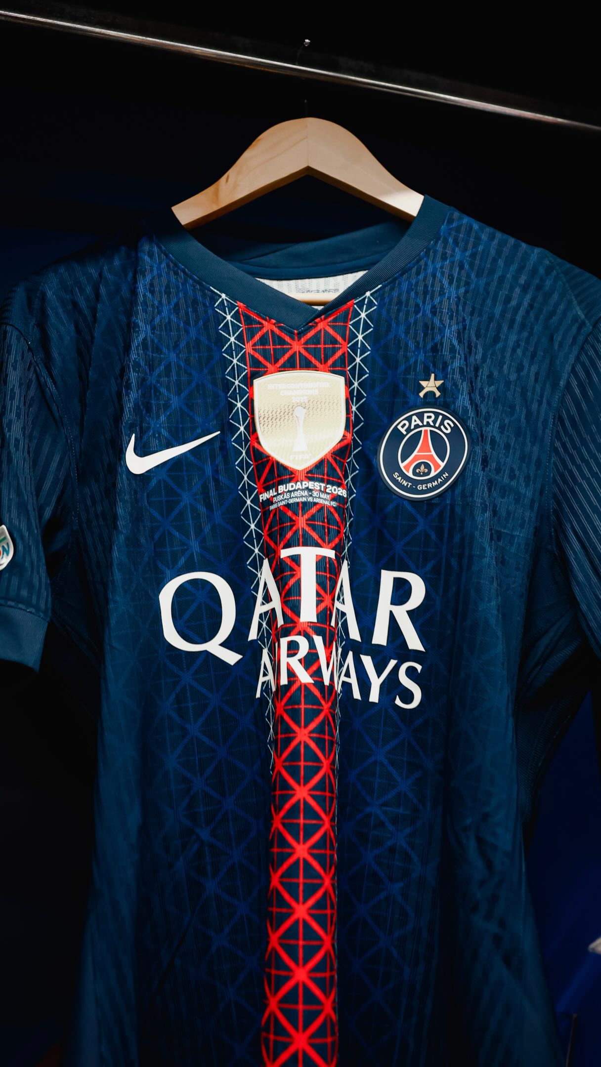 歐聯決賽版🏆 Nike PSG 巴黎聖日門 2025-26 主場球員版球衣 (可加印字章) HJ4547